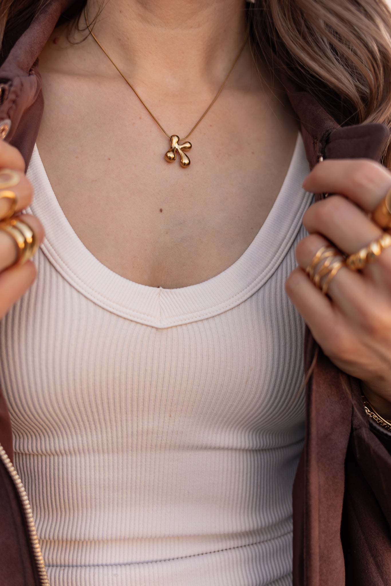 Stainless Steel Letter Minimalist Necklace-Jewelry-Krush Kandy, Women's Online Fashion Boutique Located in Phoenix, Arizona (Scottsdale Area)