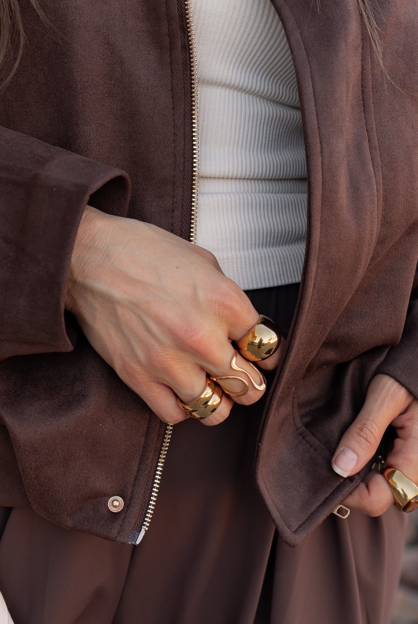 Stainless Steel Irregular Minimalist Band Ring-Jewelry-Krush Kandy, Women's Online Fashion Boutique Located in Phoenix, Arizona (Scottsdale Area)