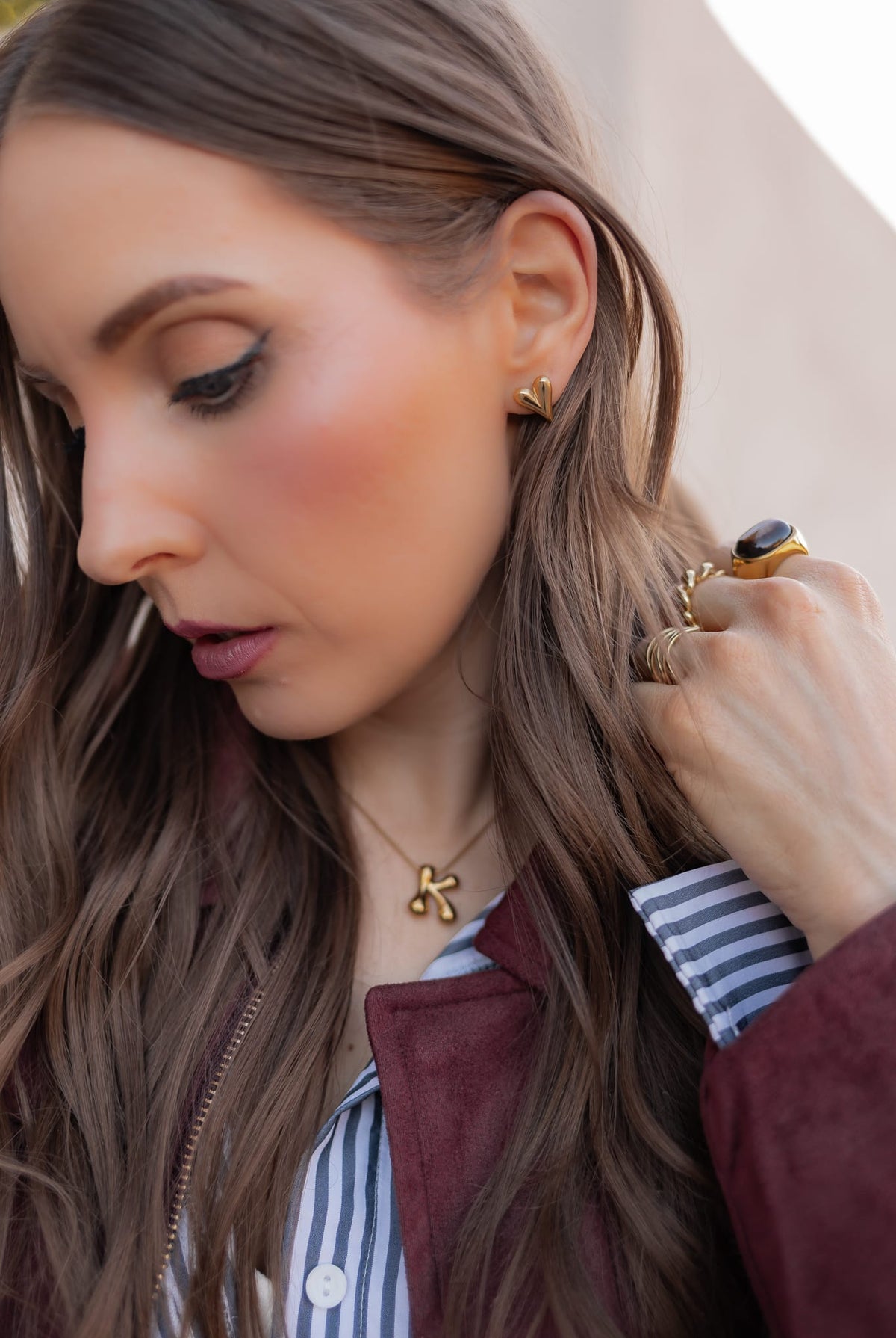 Stainless Steel Trend Heart Earrings-Jewelry-Krush Kandy, Women's Online Fashion Boutique Located in Phoenix, Arizona (Scottsdale Area)