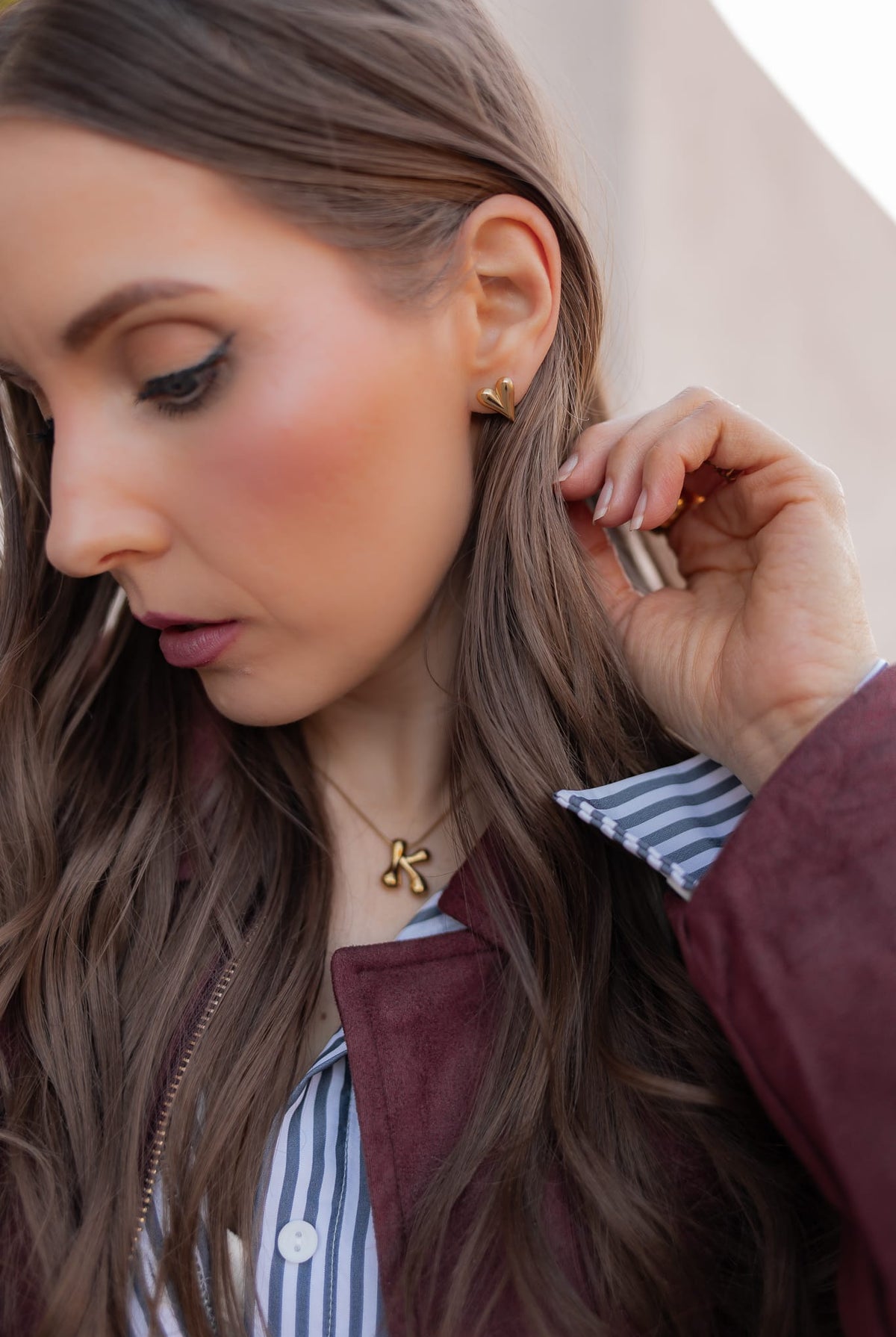 Stainless Steel Trend Heart Earrings-Jewelry-Krush Kandy, Women's Online Fashion Boutique Located in Phoenix, Arizona (Scottsdale Area)