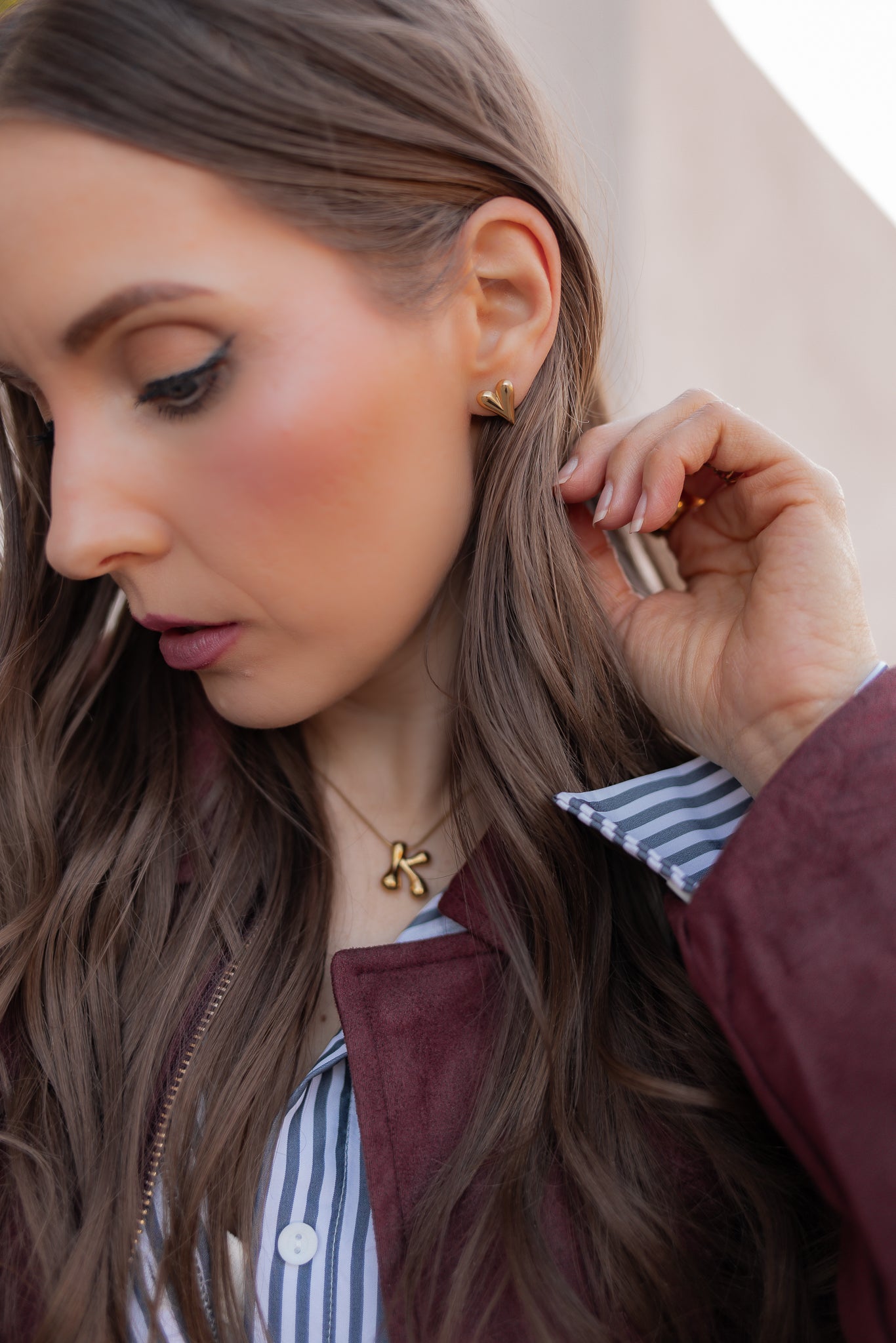 Stainless Steel Trend Heart Earrings-Jewelry-Krush Kandy, Women's Online Fashion Boutique Located in Phoenix, Arizona (Scottsdale Area)