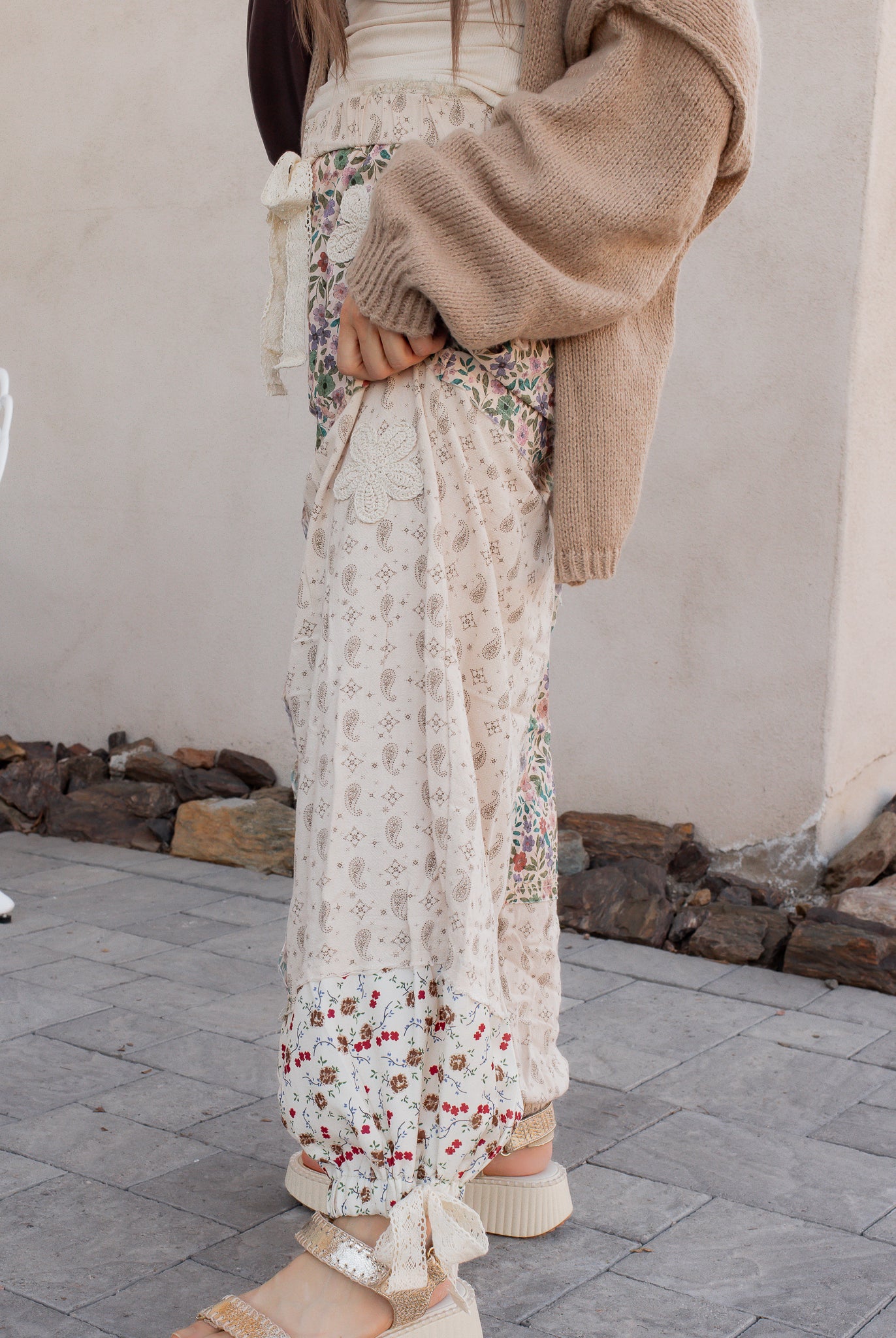 POL Boho Patchwork Crochet Wide-Leg Pants-Pants-Krush Kandy, Women's Online Fashion Boutique Located in Phoenix, Arizona (Scottsdale Area)