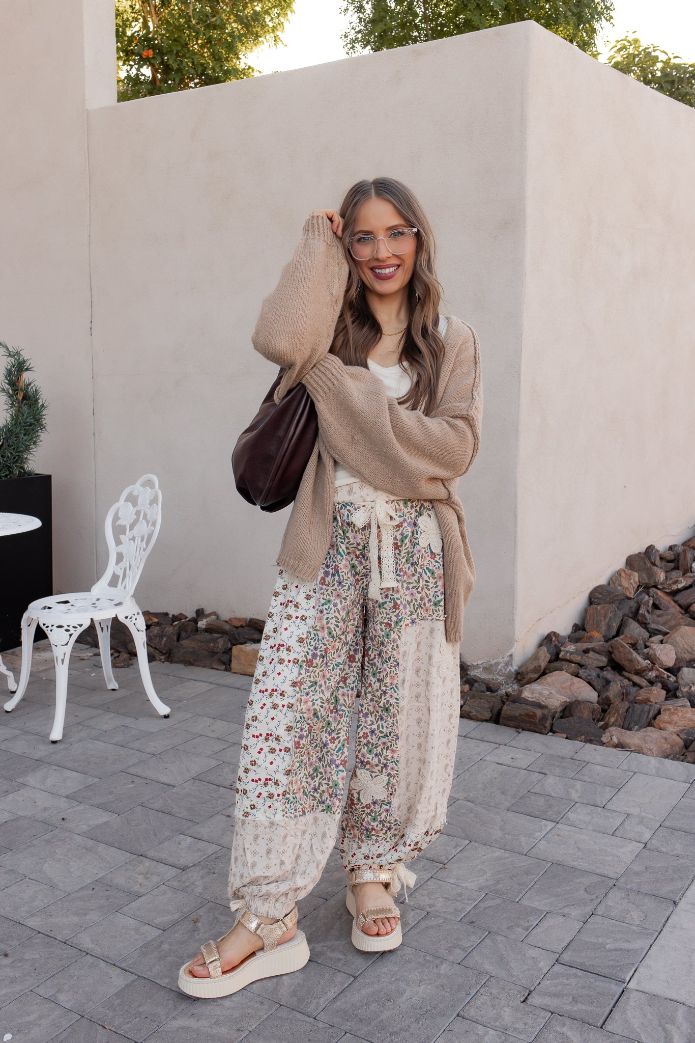 POL Boho Patchwork Crochet Wide-Leg Pants-Pants-Krush Kandy, Women's Online Fashion Boutique Located in Phoenix, Arizona (Scottsdale Area)