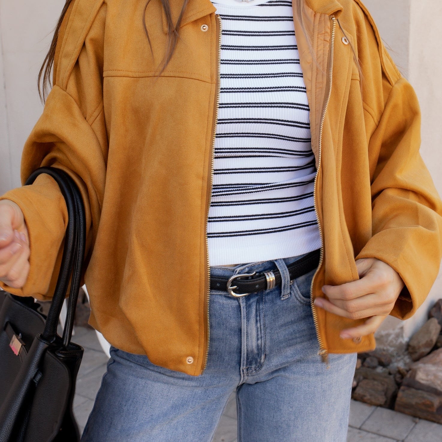 Simply Chic Luxe Suede Jacket-Jackets-Krush Kandy, Women's Online Fashion Boutique Located in Phoenix, Arizona (Scottsdale Area)