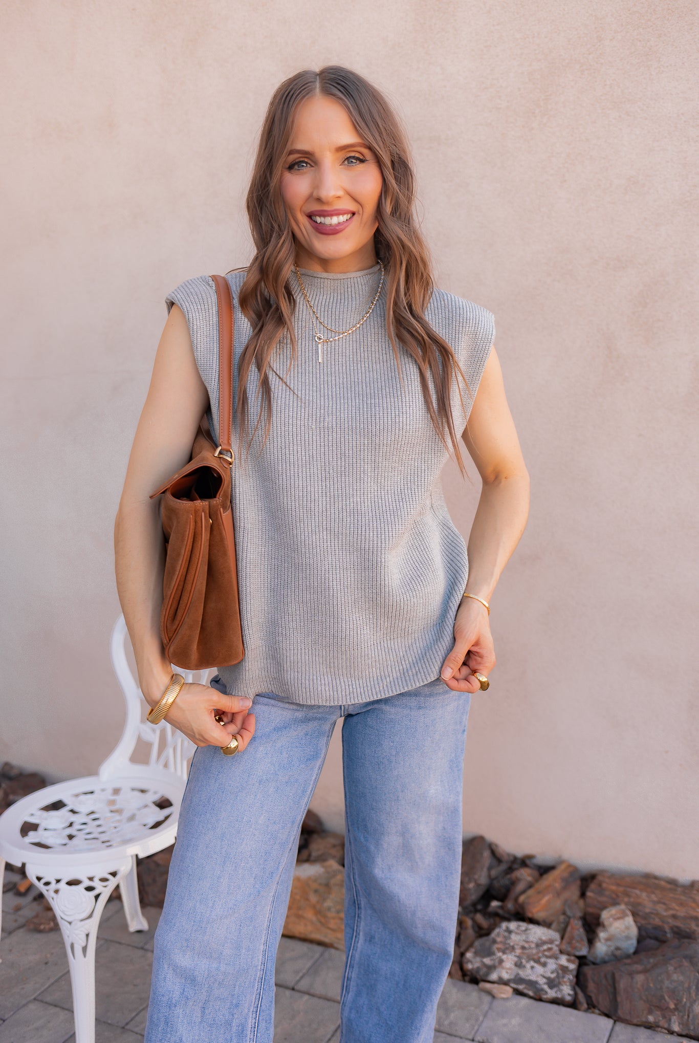 Lunet Sleeveless Sweater-Tops-Krush Kandy, Women's Online Fashion Boutique Located in Phoenix, Arizona (Scottsdale Area)