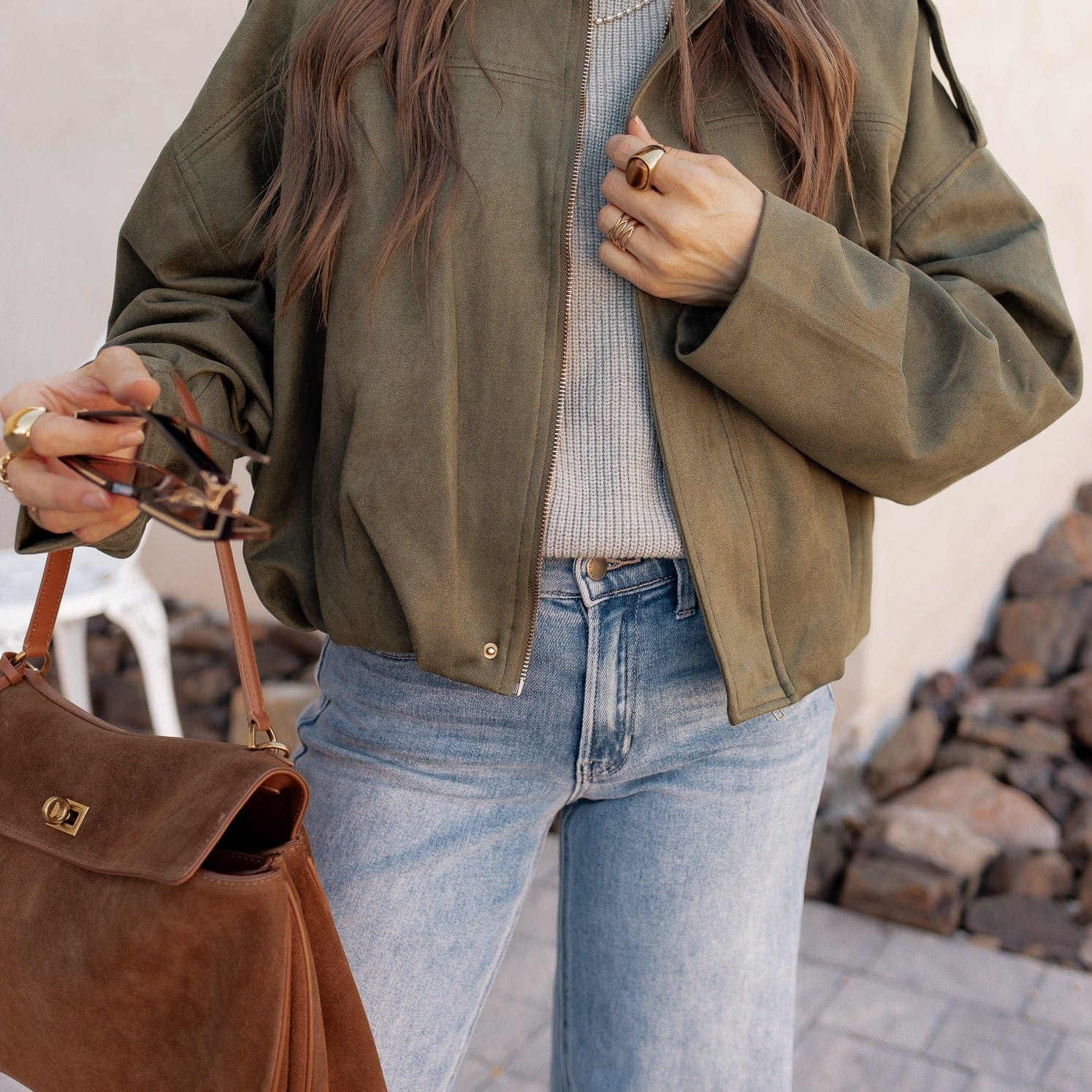 Simply Chic Luxe Suede Jacket-Jackets-Krush Kandy, Women's Online Fashion Boutique Located in Phoenix, Arizona (Scottsdale Area)