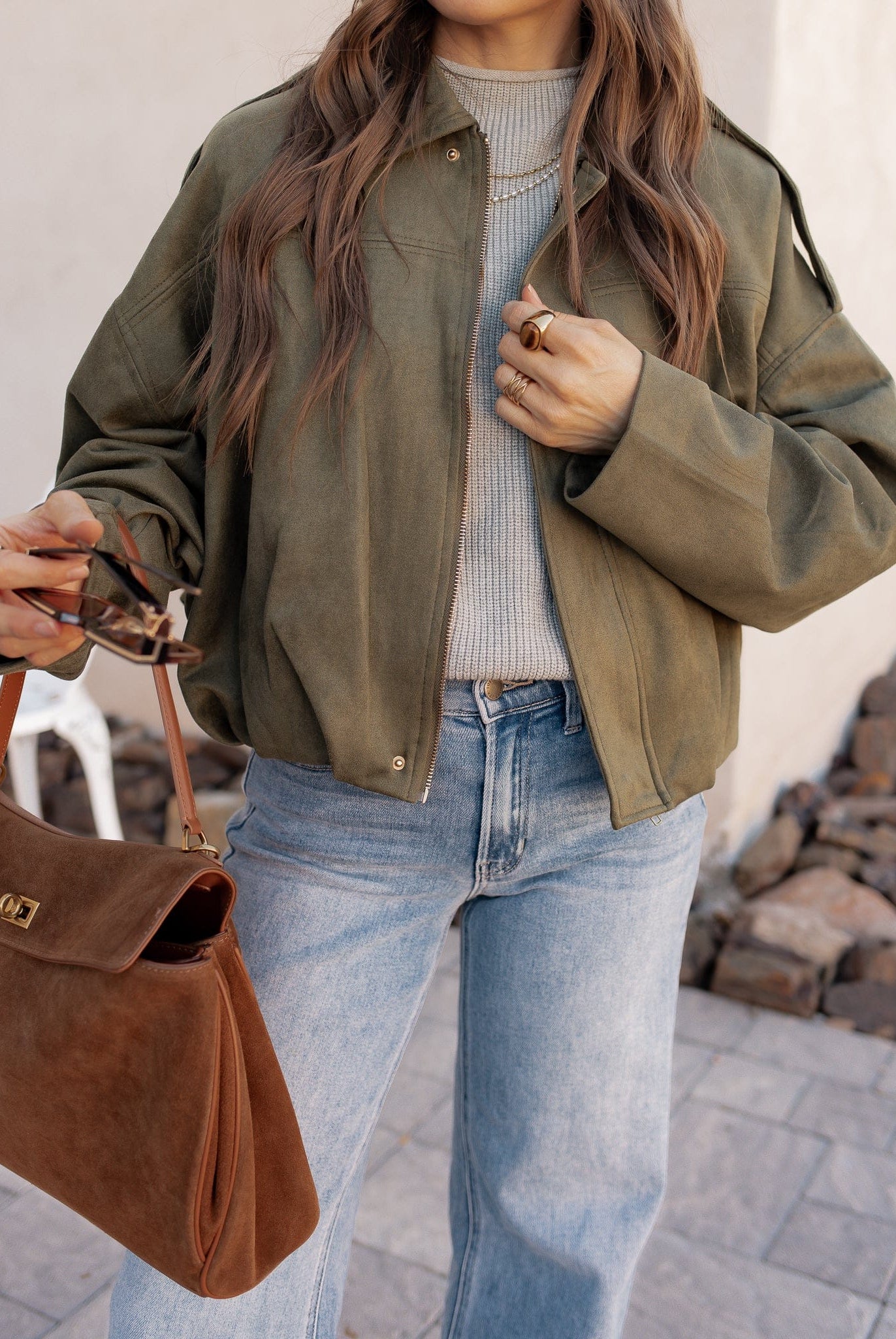 Simply Chic Luxe Suede Jacket-Jackets-Krush Kandy, Women's Online Fashion Boutique Located in Phoenix, Arizona (Scottsdale Area)