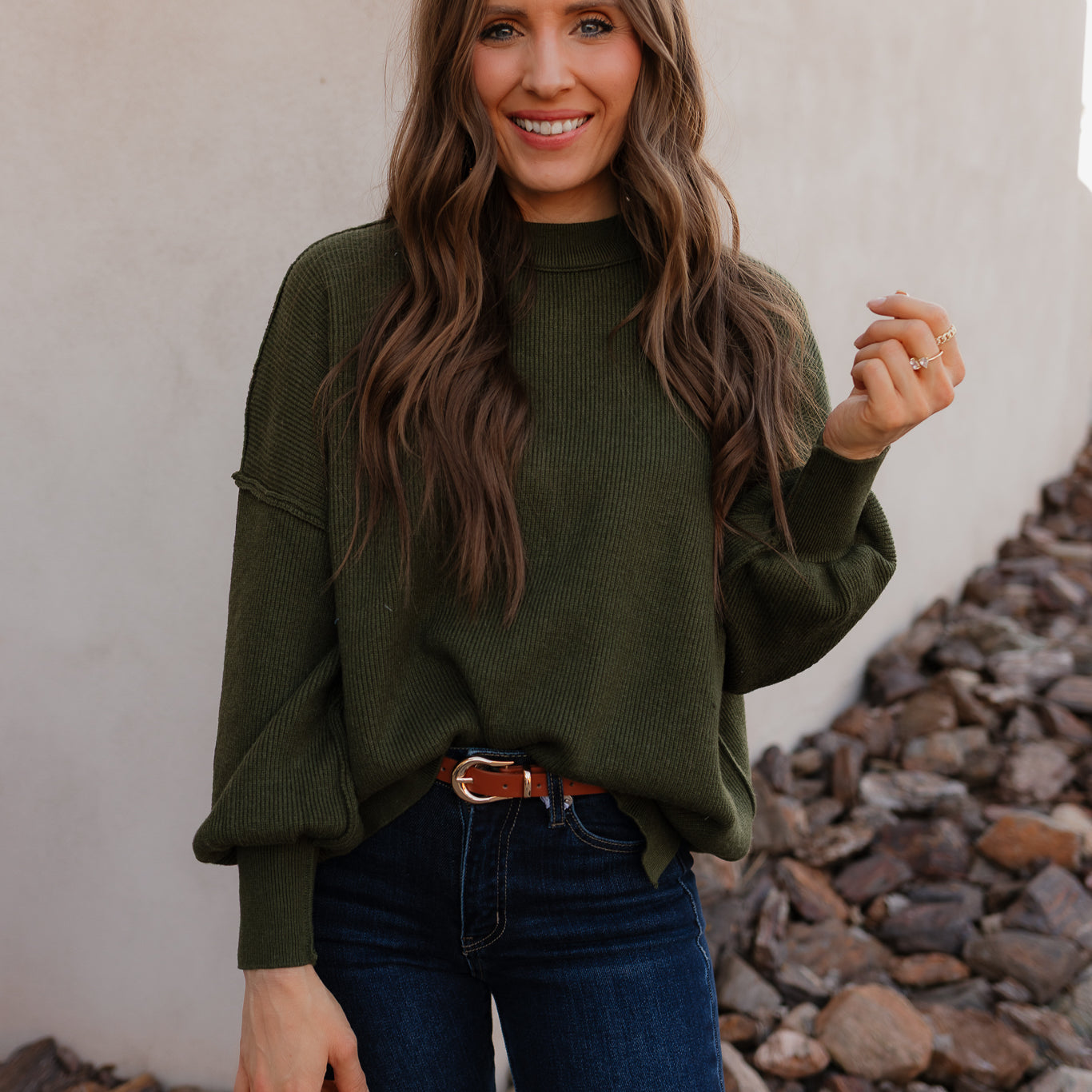Luxe Viscose Cozy Comfort Side Slit Sweater-Sweaters-Krush Kandy, Women's Online Fashion Boutique Located in Phoenix, Arizona (Scottsdale Area)