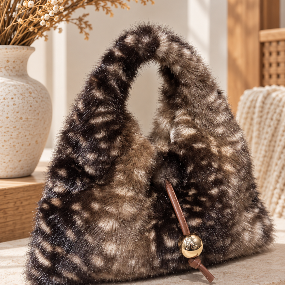 Fawn & Fable Plush Hobo Bag-Preorder