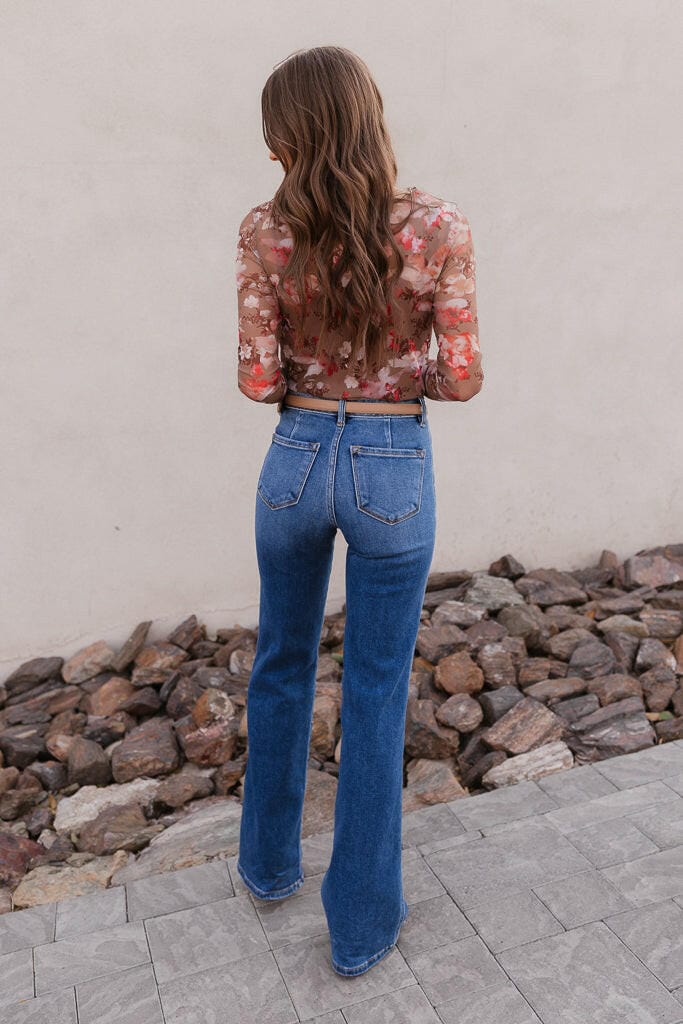 Dusk to Dawn Gradient Wide Leg Kancan Jeans-Jeans-Krush Kandy, Women's Online Fashion Boutique Located in Phoenix, Arizona (Scottsdale Area)