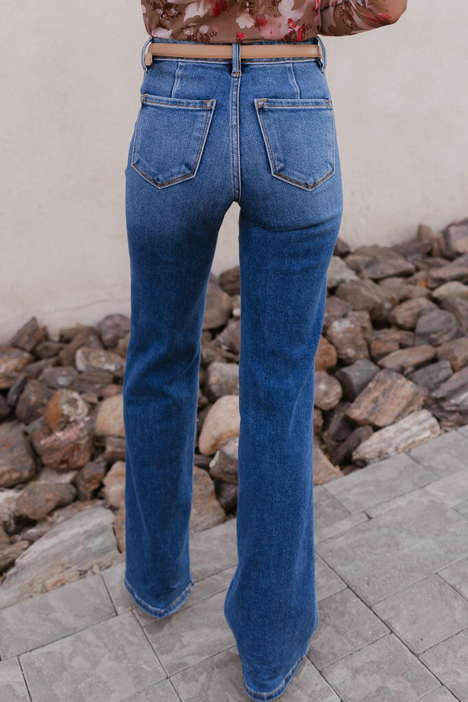 Dusk to Dawn Gradient Wide Leg Kancan Jeans-Jeans-Krush Kandy, Women's Online Fashion Boutique Located in Phoenix, Arizona (Scottsdale Area)