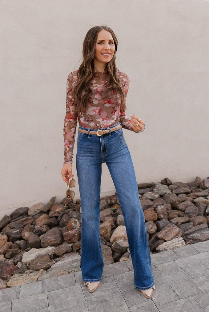 Dusk to Dawn Gradient Wide Leg Kancan Jeans-Jeans-Krush Kandy, Women's Online Fashion Boutique Located in Phoenix, Arizona (Scottsdale Area)