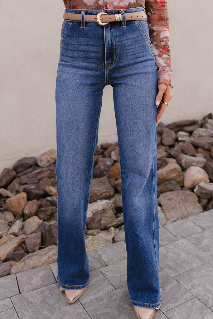 Dusk to Dawn Gradient Wide Leg Kancan Jeans-Jeans-Krush Kandy, Women's Online Fashion Boutique Located in Phoenix, Arizona (Scottsdale Area)