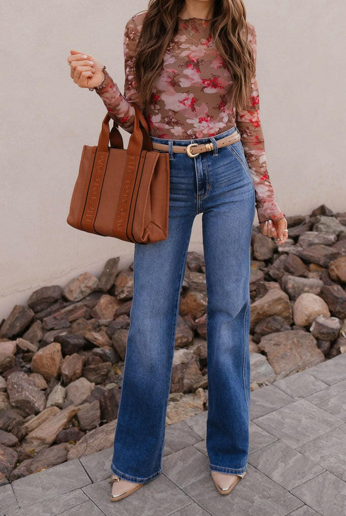 Dusk to Dawn Gradient Wide Leg Kancan Jeans-Jeans-Krush Kandy, Women's Online Fashion Boutique Located in Phoenix, Arizona (Scottsdale Area)