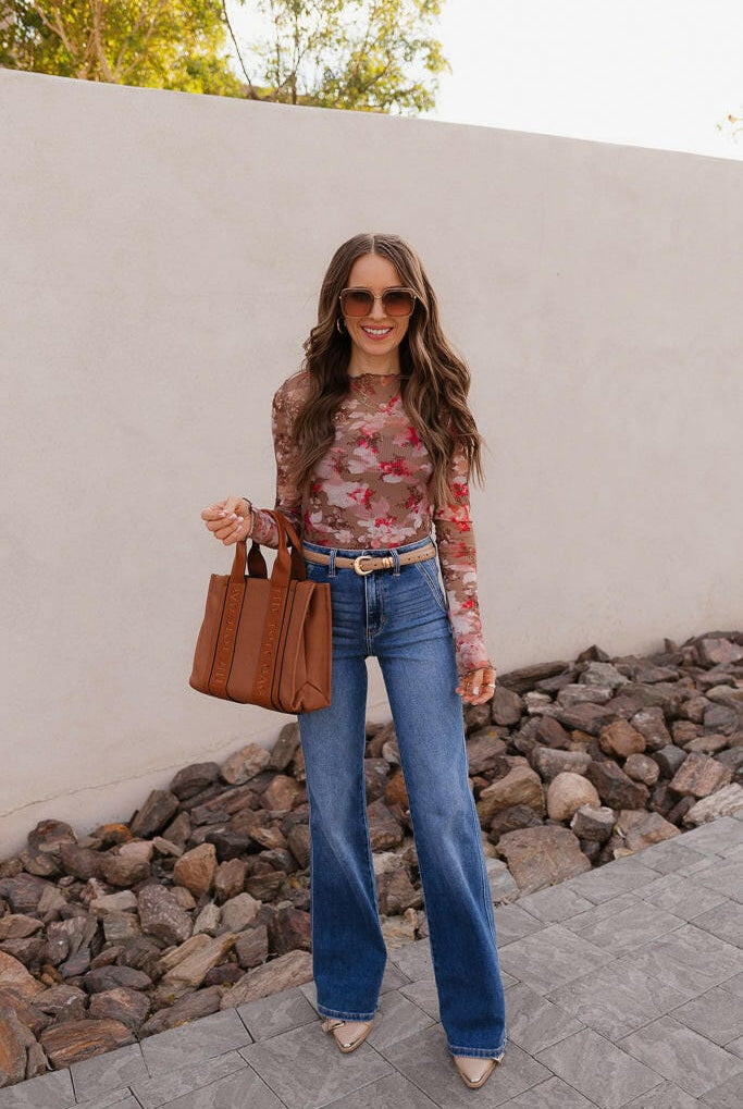 Dusk to Dawn Gradient Wide Leg Kancan Jeans-Jeans-Krush Kandy, Women's Online Fashion Boutique Located in Phoenix, Arizona (Scottsdale Area)