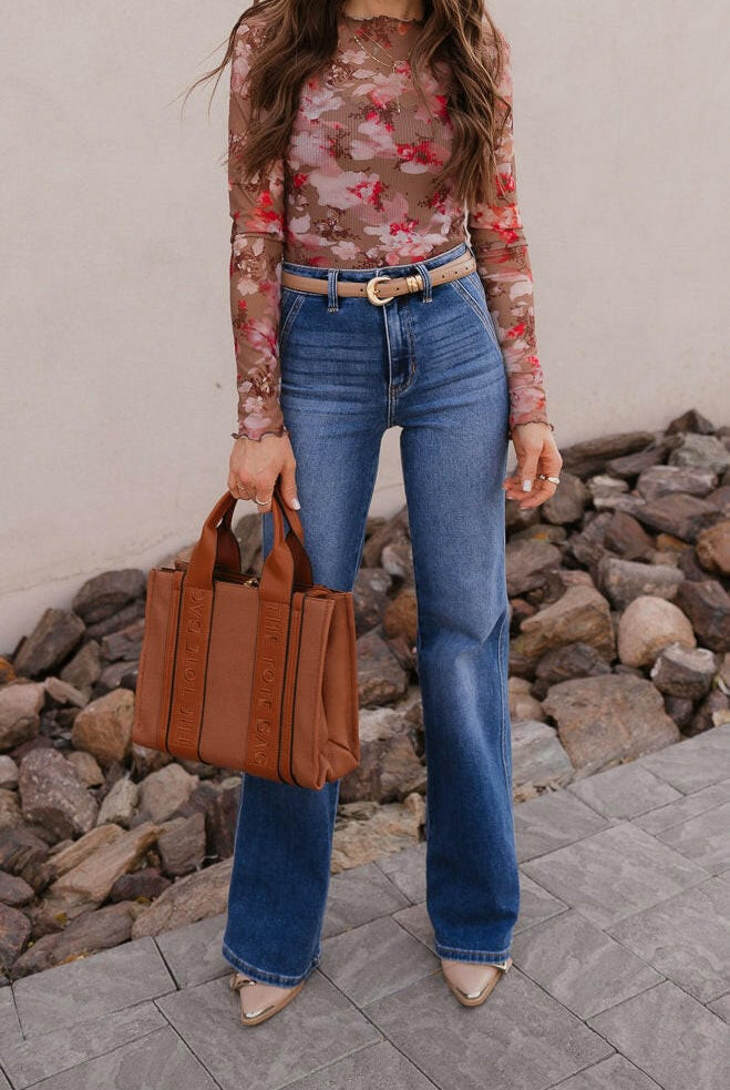 Dusk to Dawn Gradient Wide Leg Kancan Jeans-Jeans-Krush Kandy, Women's Online Fashion Boutique Located in Phoenix, Arizona (Scottsdale Area)