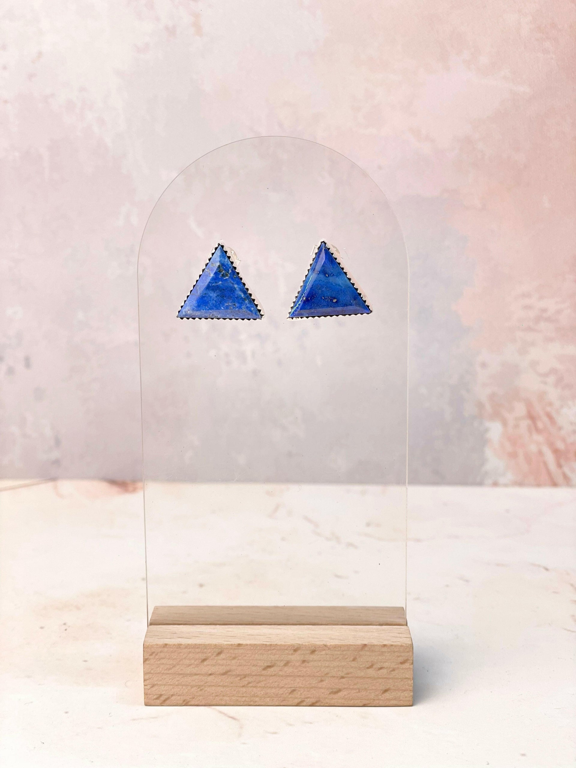 Tiffany's Triangle Single Stone Studs-Earrings-Krush Kandy, Women's Online Fashion Boutique Located in Phoenix, Arizona (Scottsdale Area)