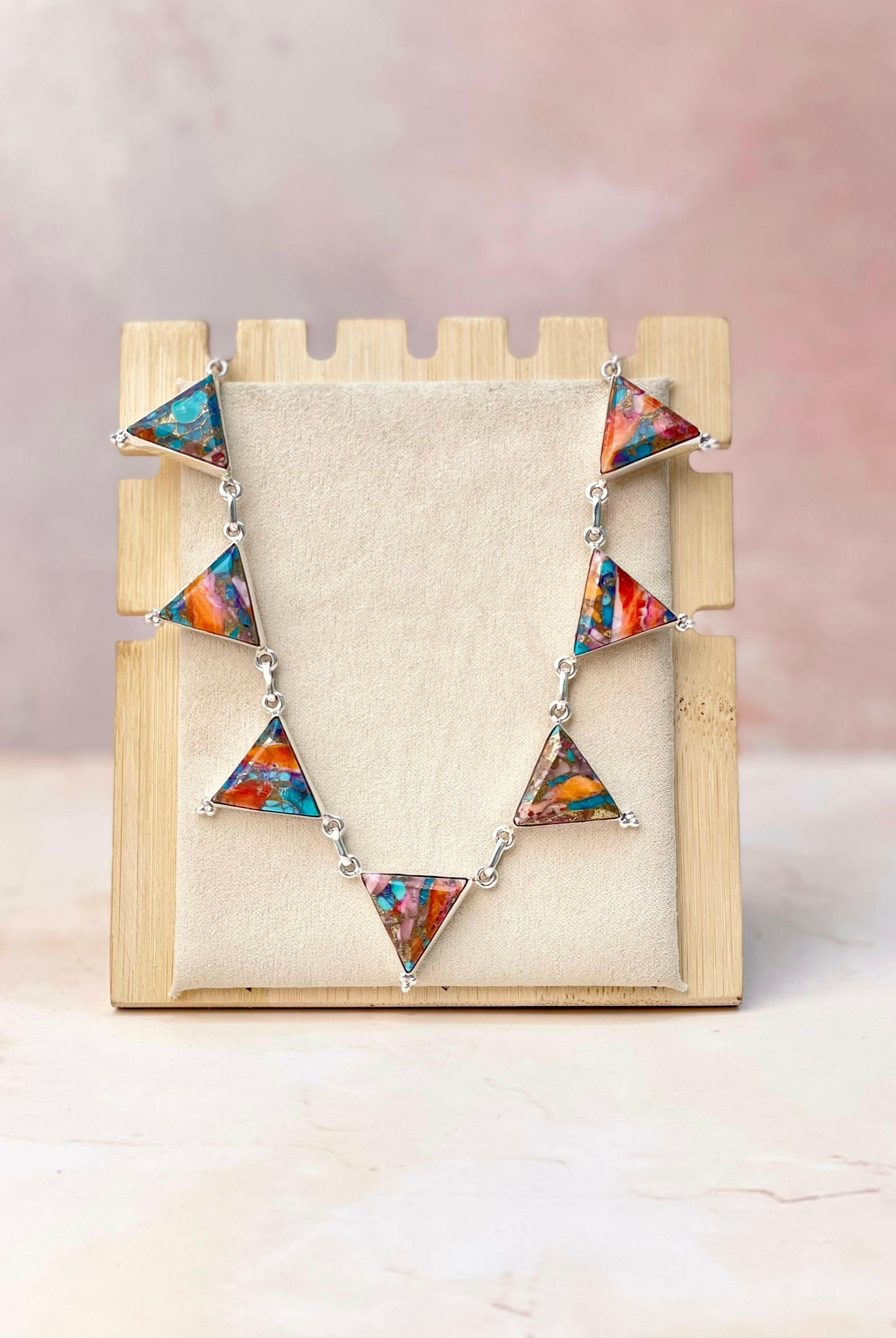 Tiffany's Triangle Necklace-Necklaces-Krush Kandy, Women's Online Fashion Boutique Located in Phoenix, Arizona (Scottsdale Area)