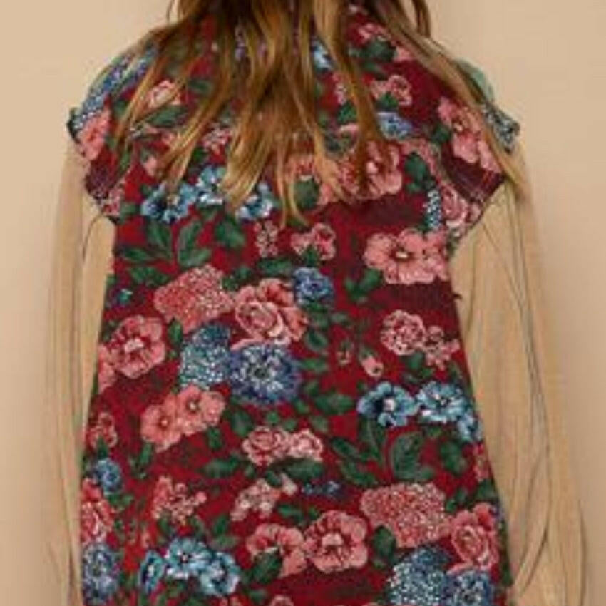 POL Women's Floral Long Sleeve Shacket-Sweaters-Krush Kandy, Women's Online Fashion Boutique Located in Phoenix, Arizona (Scottsdale Area)