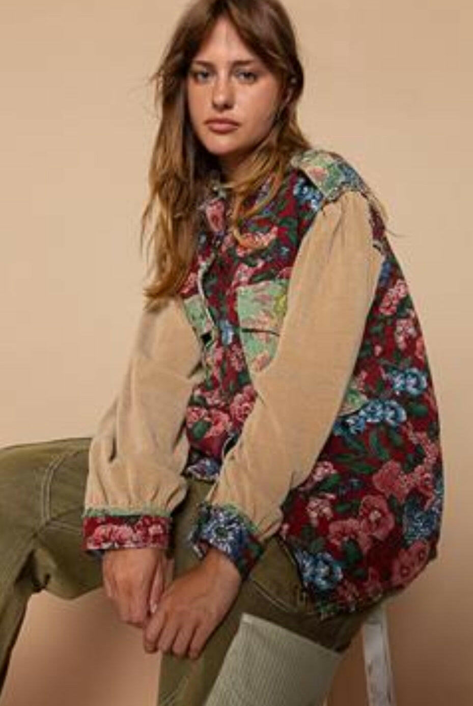 POL Women's Floral Long Sleeve Shacket-Sweaters-Krush Kandy, Women's Online Fashion Boutique Located in Phoenix, Arizona (Scottsdale Area)