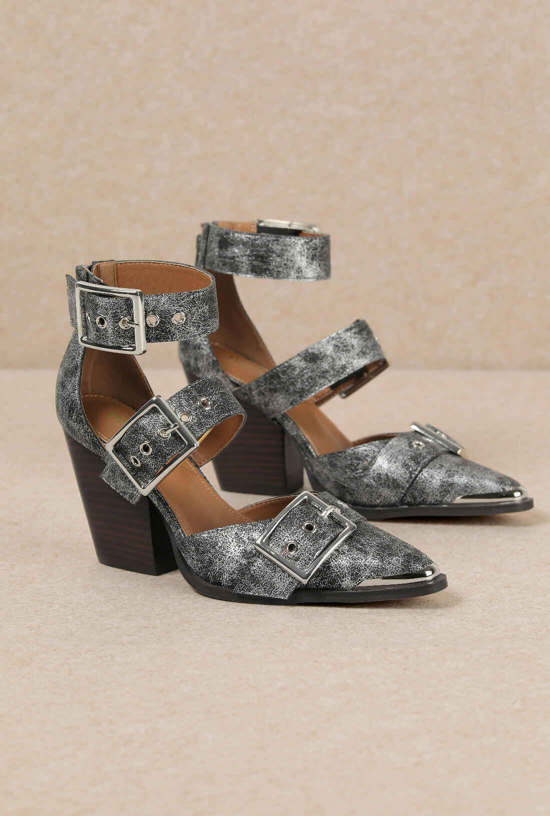 Hendrix Strappy Buckle Sandal-Sandals-Krush Kandy, Women's Online Fashion Boutique Located in Phoenix, Arizona (Scottsdale Area)