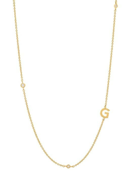 Cubic Zirconia Letter Minimalist Necklace-Necklaces-Krush Kandy, Women's Online Fashion Boutique Located in Phoenix, Arizona (Scottsdale Area)