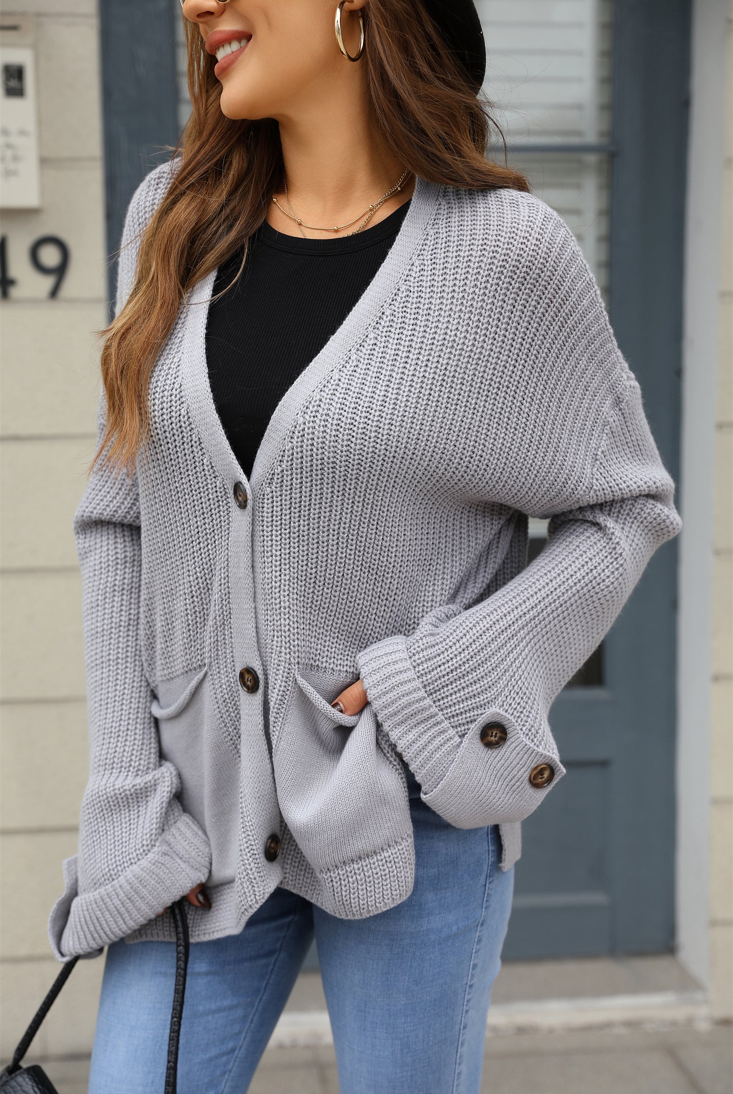 Everyday Basic Button Cardigan-Tops-Krush Kandy, Women's Online Fashion Boutique Located in Phoenix, Arizona (Scottsdale Area)