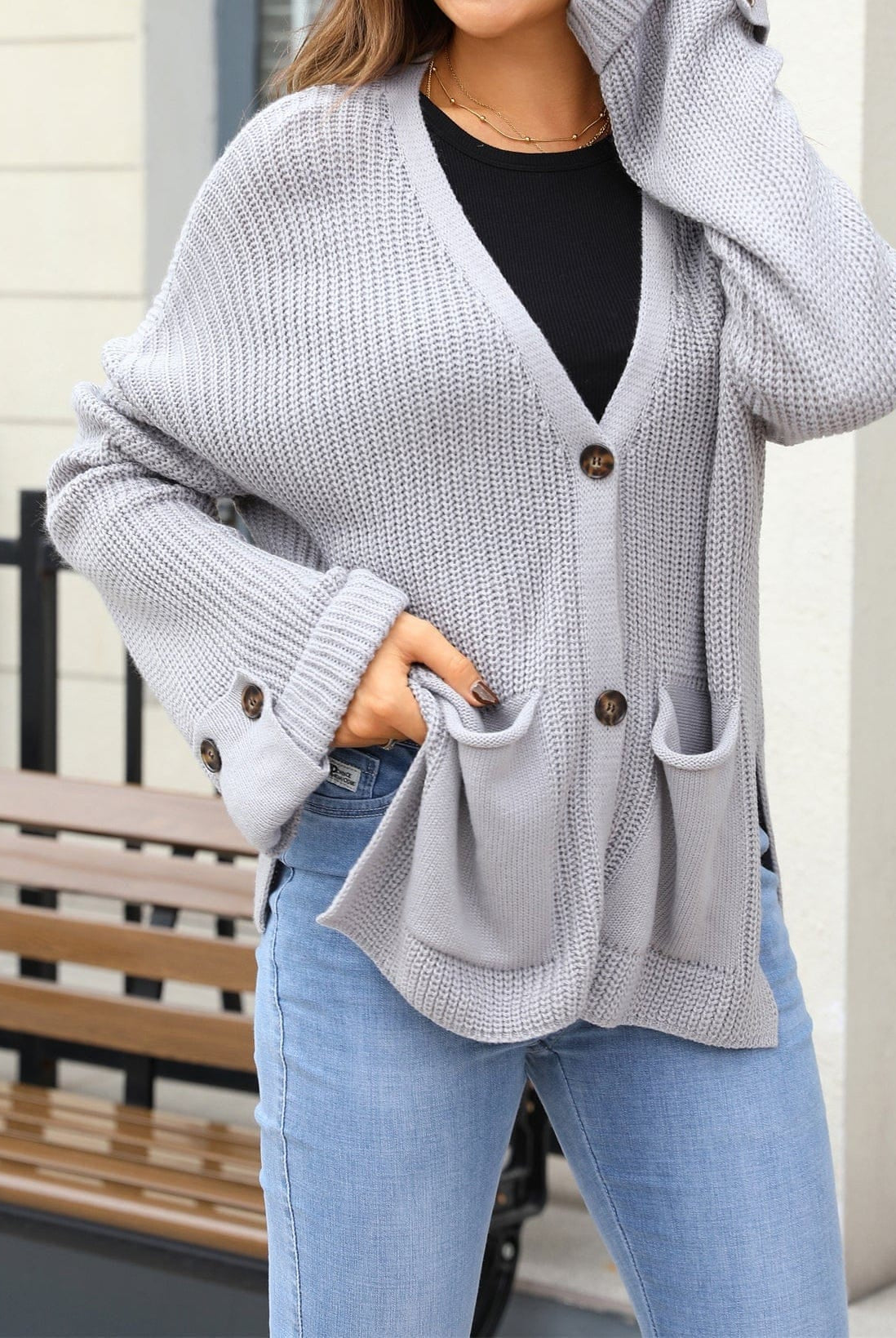 Everyday Basic Button Cardigan-Tops-Krush Kandy, Women's Online Fashion Boutique Located in Phoenix, Arizona (Scottsdale Area)