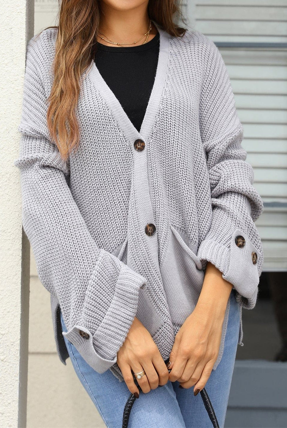 Everyday Basic Button Cardigan-Tops-Krush Kandy, Women's Online Fashion Boutique Located in Phoenix, Arizona (Scottsdale Area)
