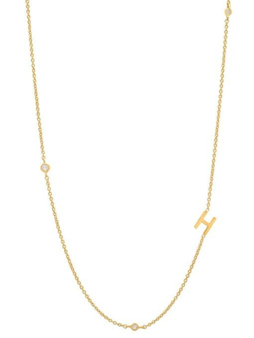 Cubic Zirconia Letter Minimalist Necklace-Necklaces-Krush Kandy, Women's Online Fashion Boutique Located in Phoenix, Arizona (Scottsdale Area)