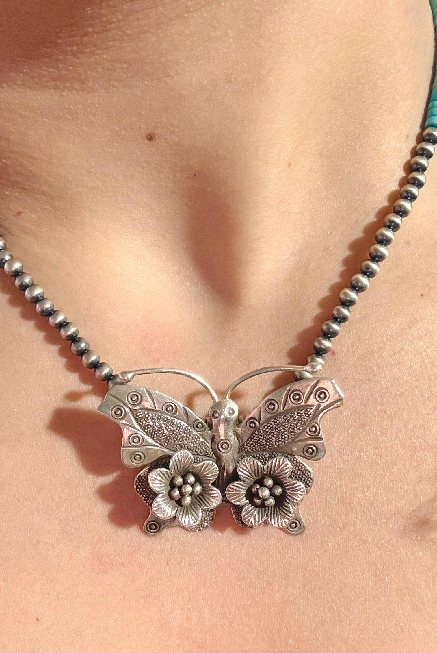 Bethany's Butterfly Sterling Silver Desert Pearl Necklaces-Pearl Necklaces-Krush Kandy, Women's Online Fashion Boutique Located in Phoenix, Arizona (Scottsdale Area)