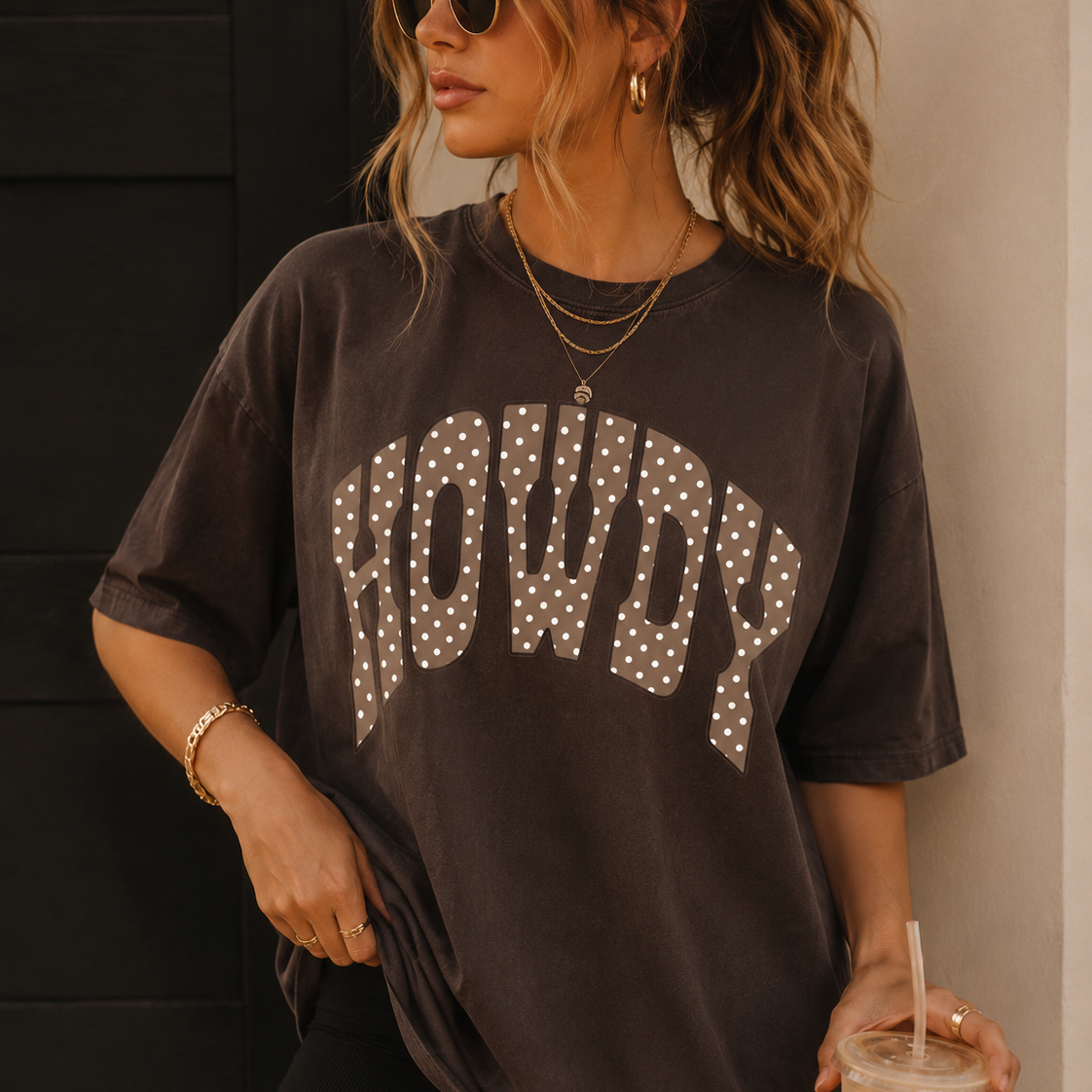 HOWDY Polka Dot Graphic Tee