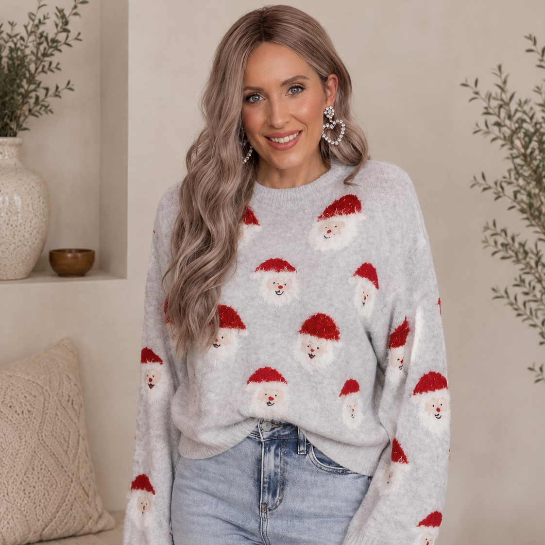Holiday Santa Party Sweater | S-2X