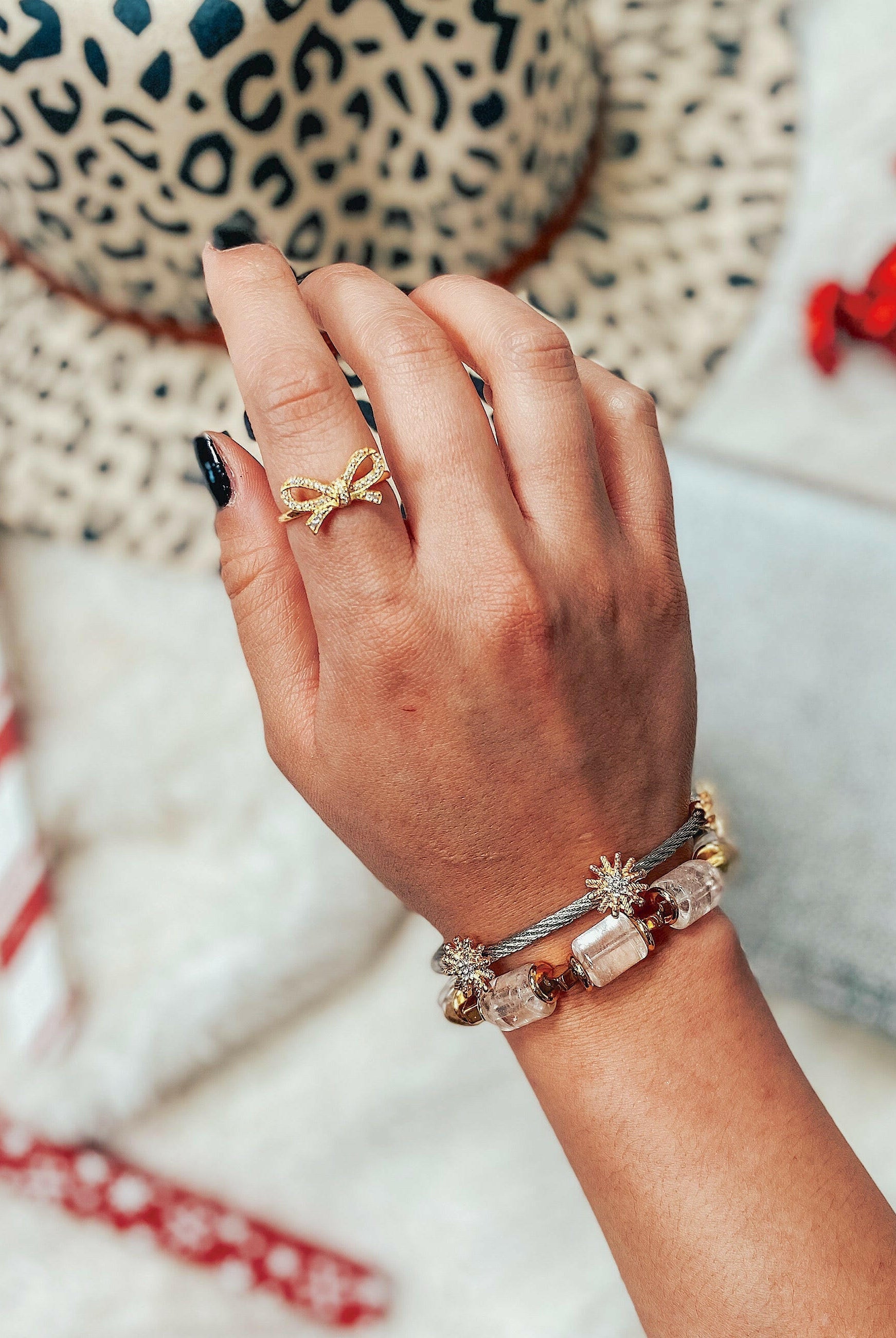 DOORBUSTER: Krush EXCLUSIVE: Crystal Pave Bow Ring-Dainty Rings-Krush Kandy, Women's Online Fashion Boutique Located in Phoenix, Arizona (Scottsdale Area)