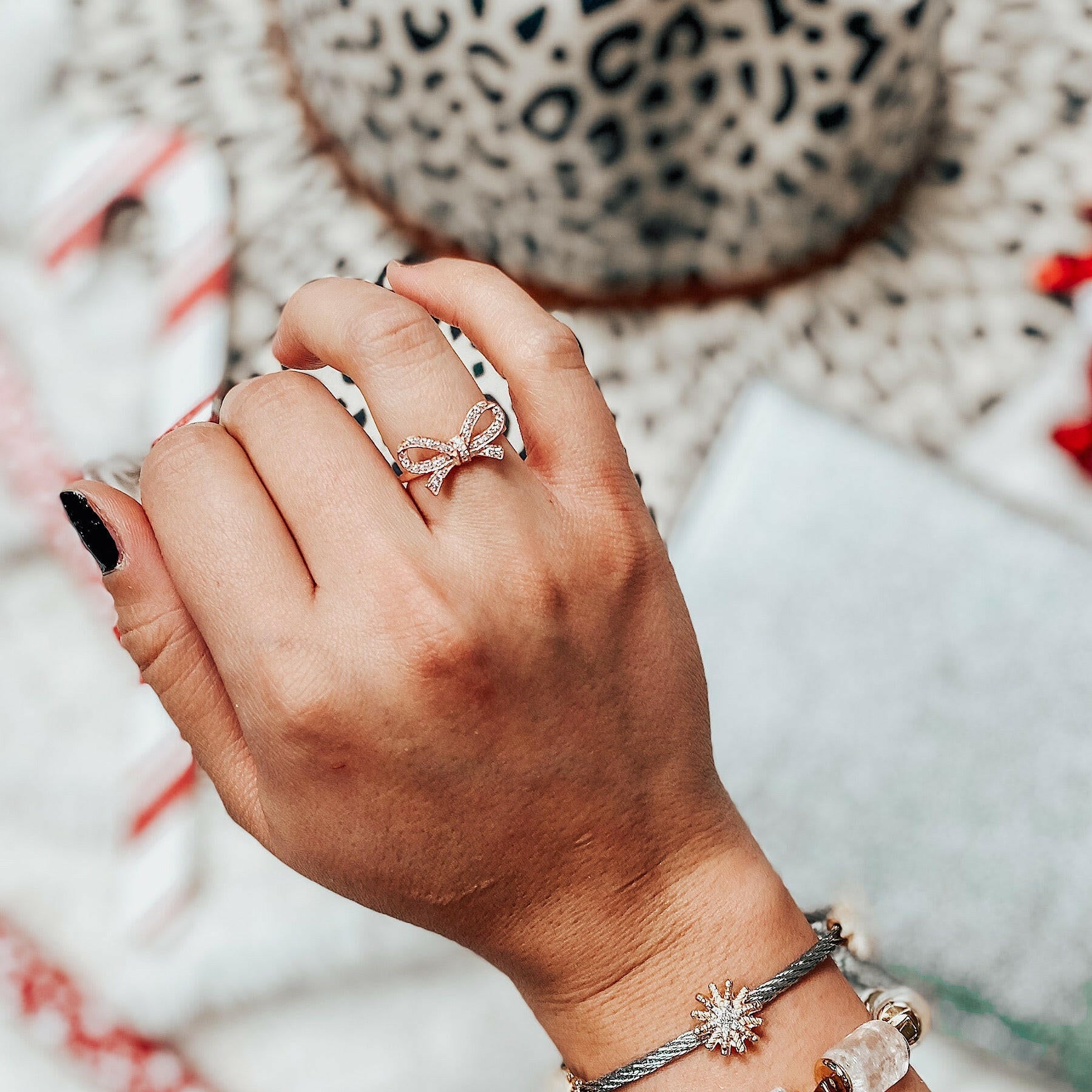 DOORBUSTER: Krush EXCLUSIVE: Crystal Pave Bow Ring-Dainty Rings-Krush Kandy, Women's Online Fashion Boutique Located in Phoenix, Arizona (Scottsdale Area)