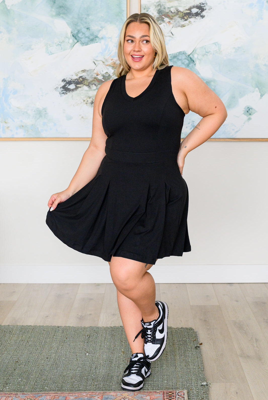 Hop, Skip and a Jump Dress and Shorts Set in Black-Dresses-Krush Kandy, Women's Online Fashion Boutique Located in Phoenix, Arizona (Scottsdale Area)