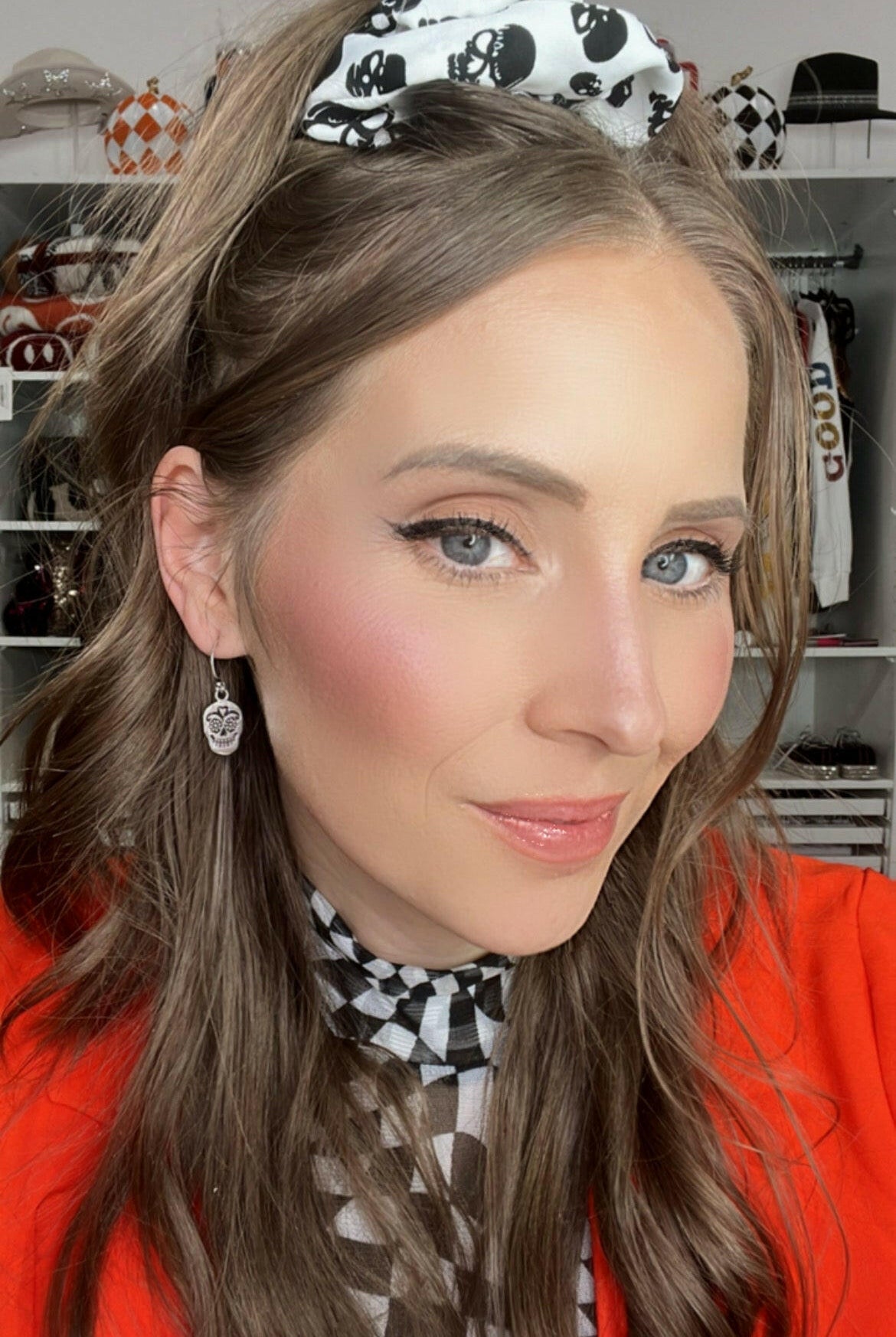 Mini Sugar Skull Earrings-Drop Earrings-Krush Kandy, Women's Online Fashion Boutique Located in Phoenix, Arizona (Scottsdale Area)