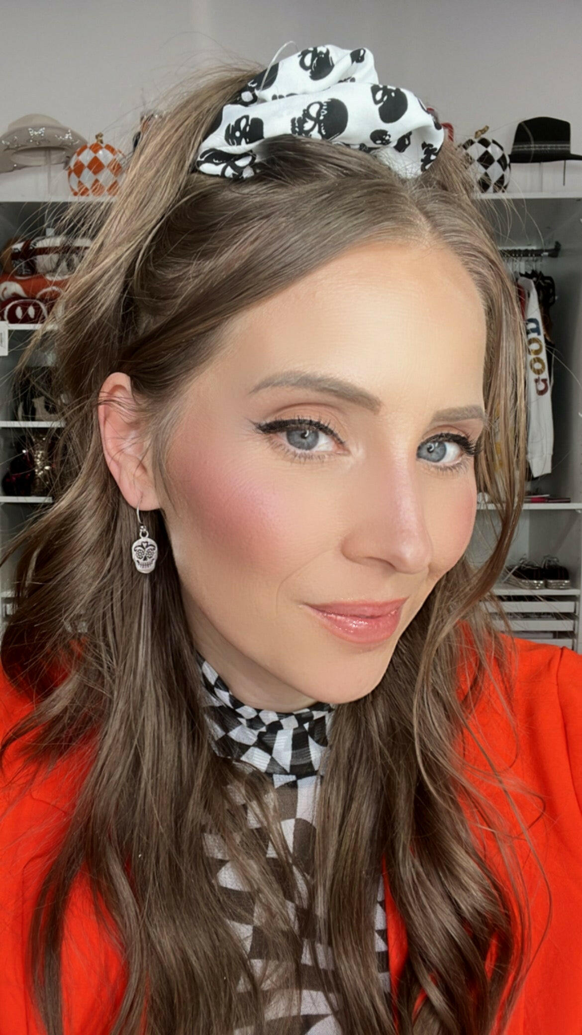 Mini Sugar Skull Earrings-Drop Earrings-Krush Kandy, Women's Online Fashion Boutique Located in Phoenix, Arizona (Scottsdale Area)