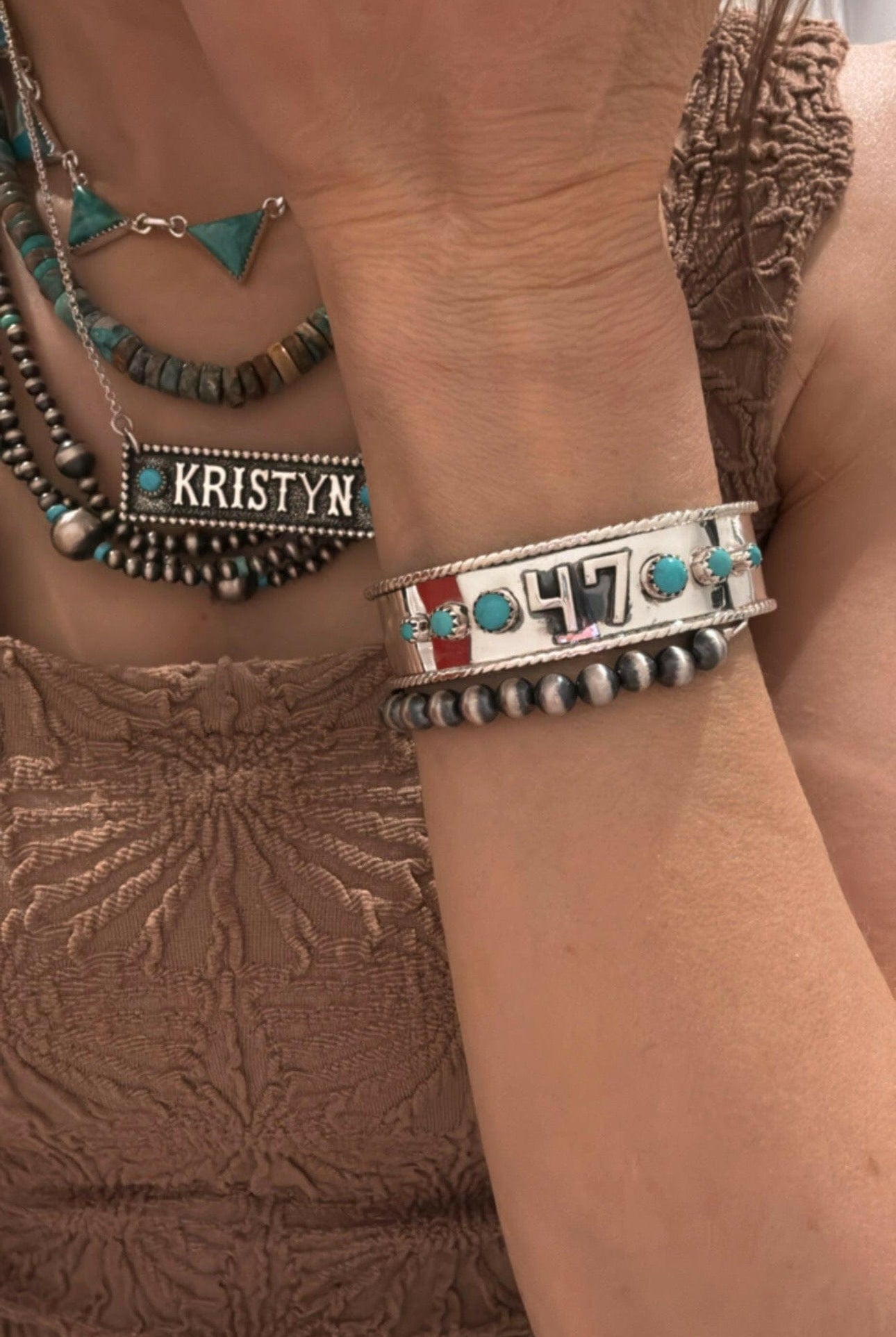Sentimental Numerical Cuff MADE TO ORDER-Bracelets-Krush Kandy, Women's Online Fashion Boutique Located in Phoenix, Arizona (Scottsdale Area)