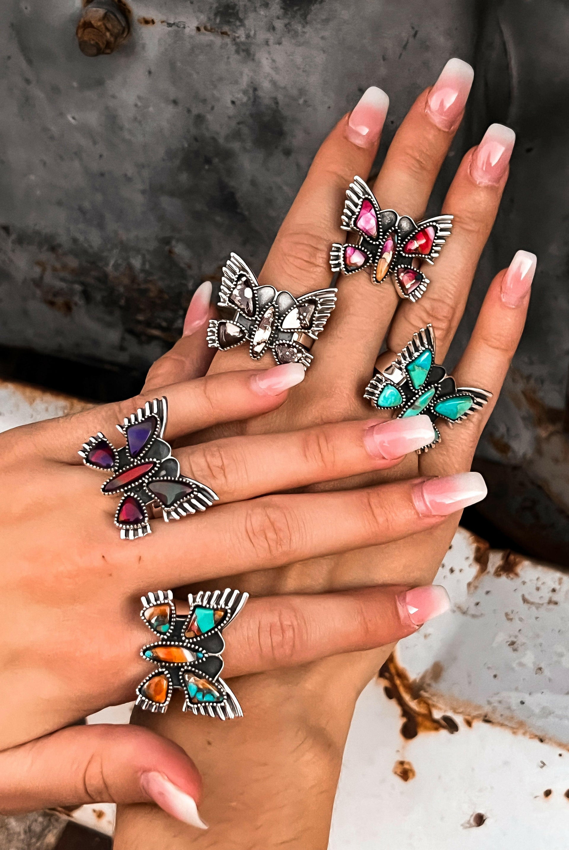 You Give Me Butterflies Stone Ring | Multiple Options!-Statement Rings-Krush Kandy, Women's Online Fashion Boutique Located in Phoenix, Arizona (Scottsdale Area)