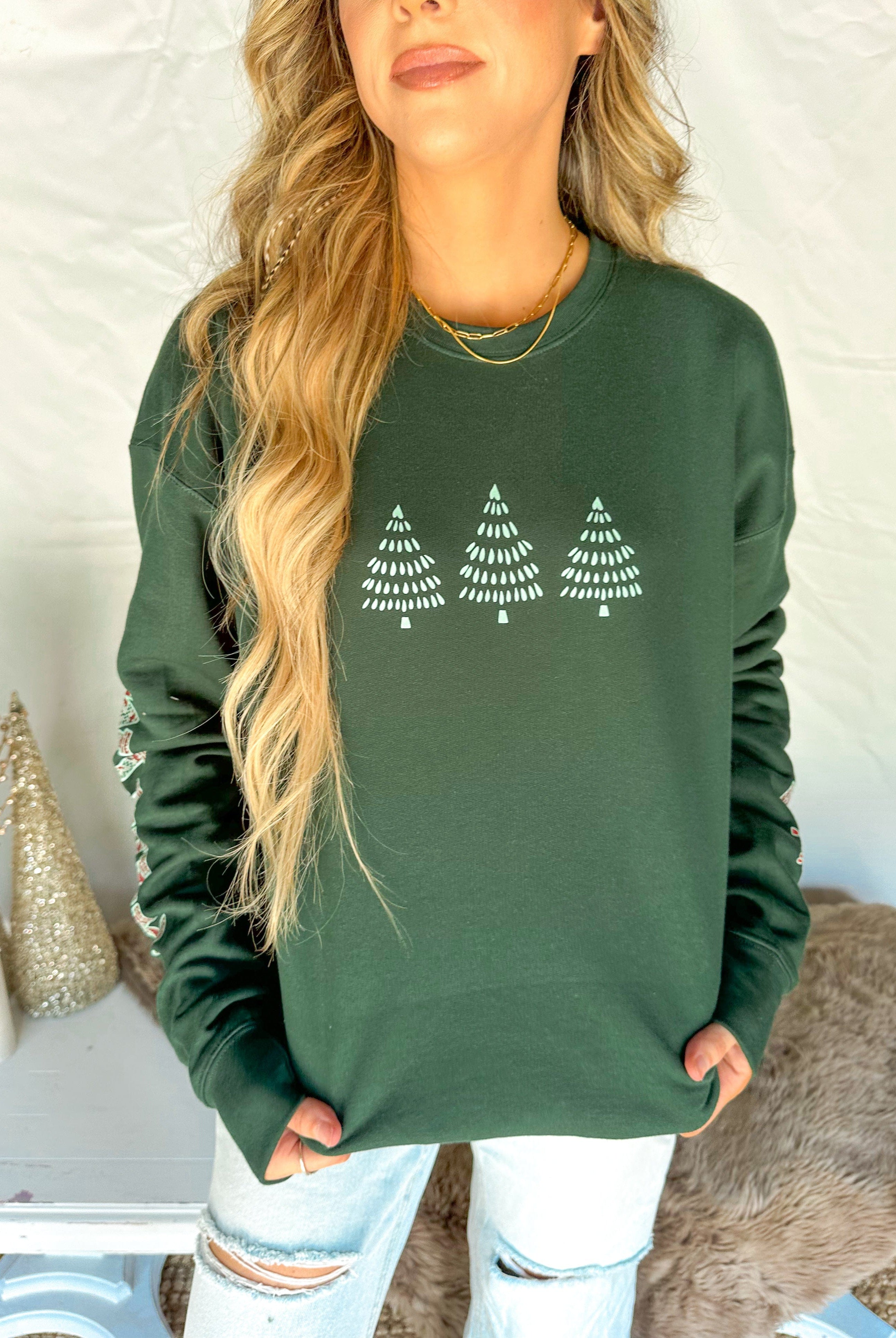 Merry Christmas Plaid Sweashirt-Krush Kandy, Women's Online Fashion Boutique Located in Phoenix, Arizona (Scottsdale Area)
