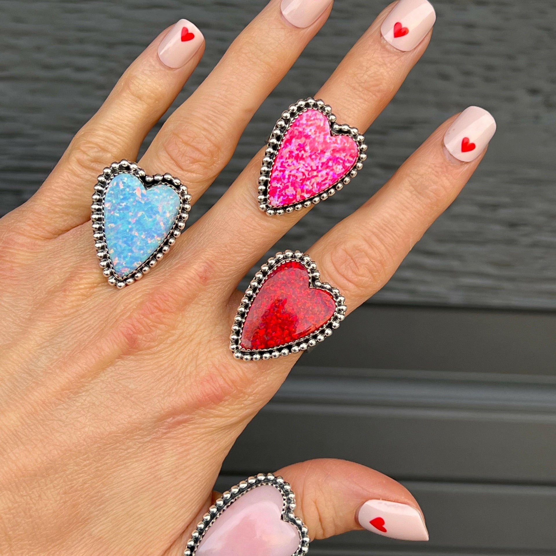 Long Heart Sterling Silver Ring MADE TO ORDER-Statement Rings-Krush Kandy, Women's Online Fashion Boutique Located in Phoenix, Arizona (Scottsdale Area)