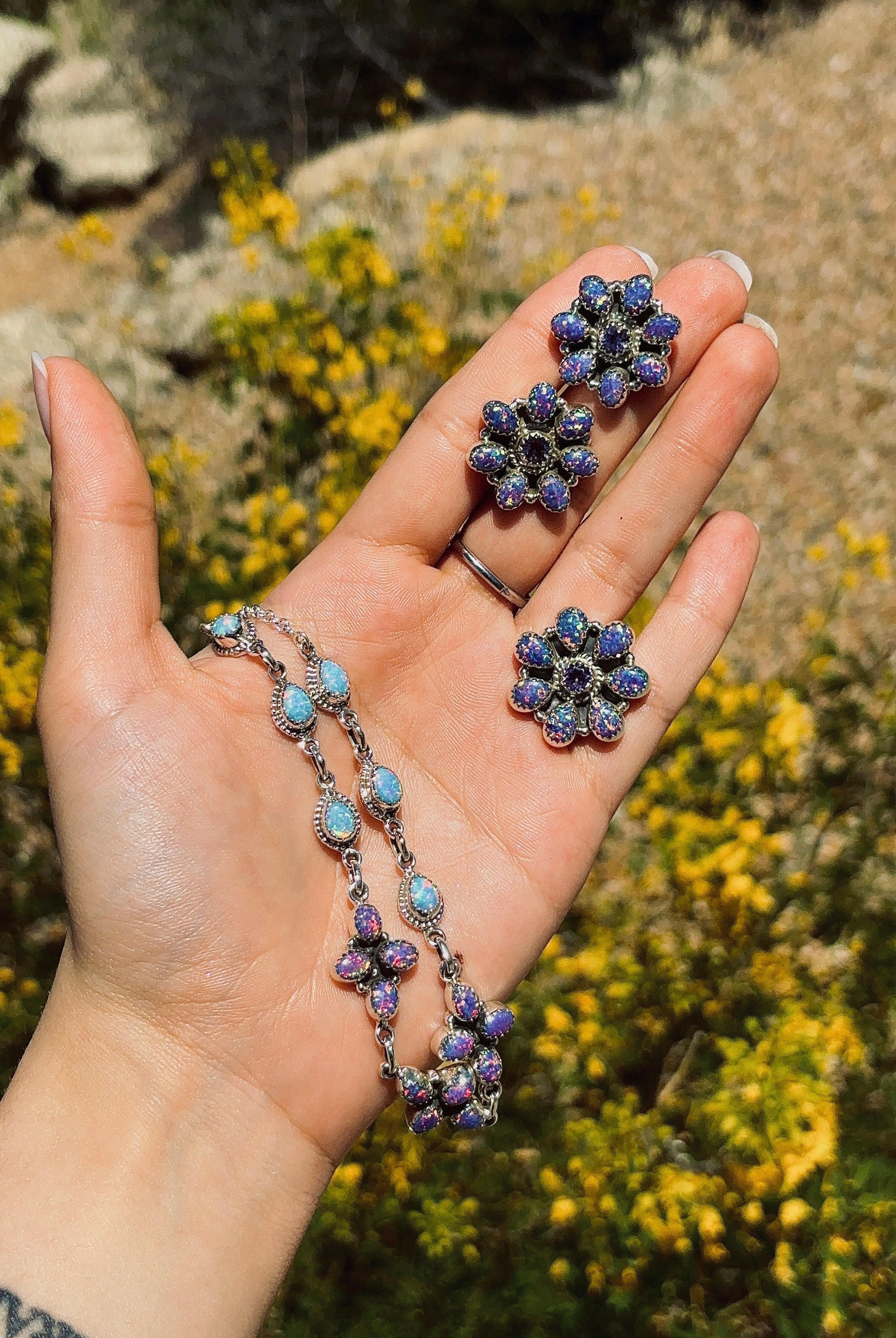 Beautiful Opal Pendant Necklace-Pendant Necklaces-Krush Kandy, Women's Online Fashion Boutique Located in Phoenix, Arizona (Scottsdale Area)