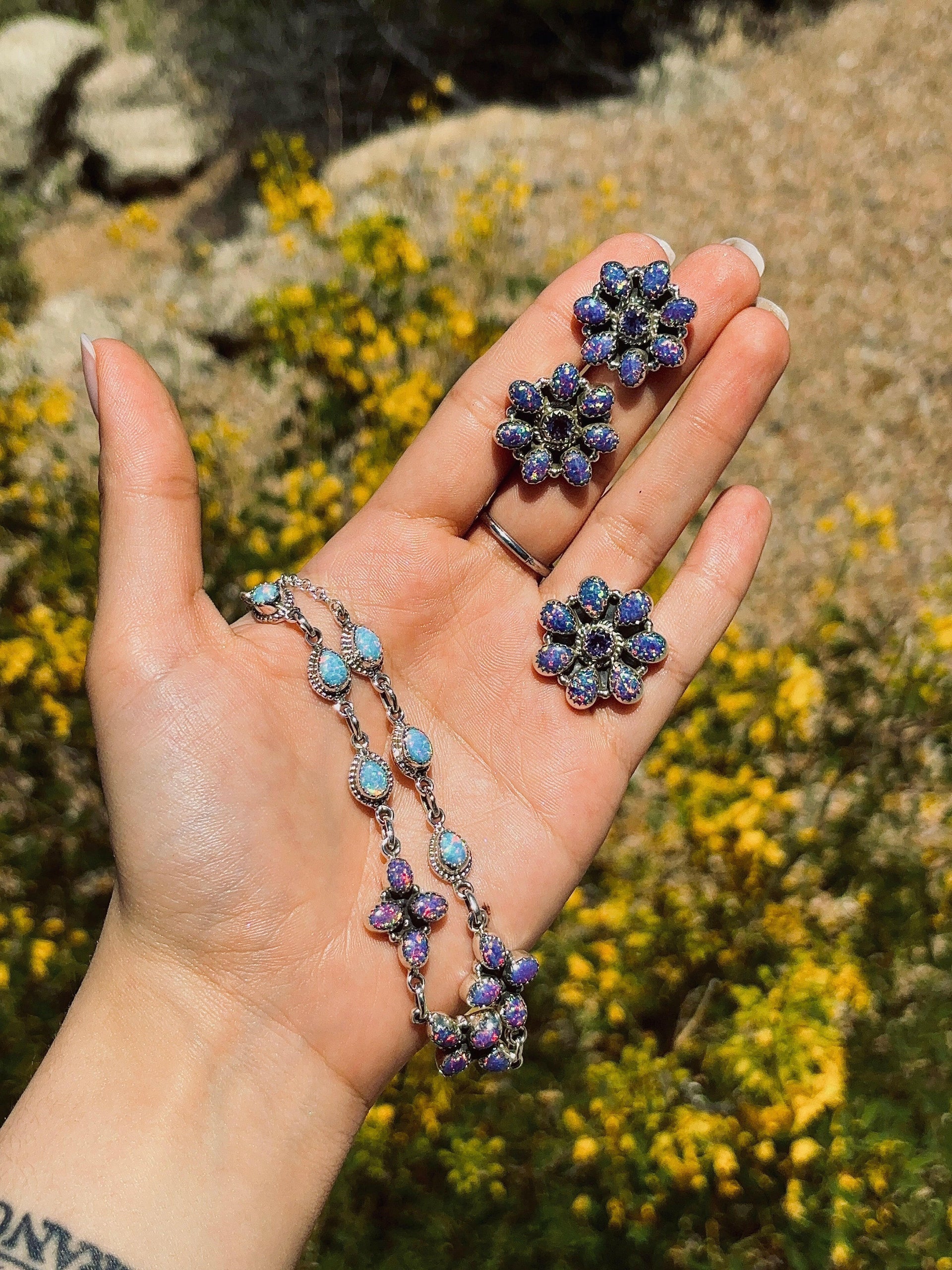 Beautiful Opal Pendant Necklace-Pendant Necklaces-Krush Kandy, Women's Online Fashion Boutique Located in Phoenix, Arizona (Scottsdale Area)