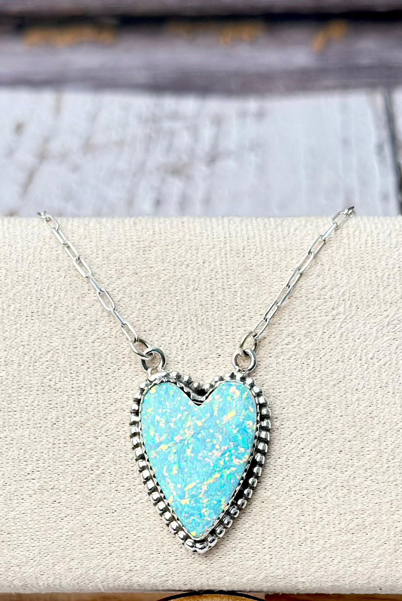 Long Heart Stone Slab Necklace MADE TO ORDER-Necklaces-Krush Kandy, Women's Online Fashion Boutique Located in Phoenix, Arizona (Scottsdale Area)