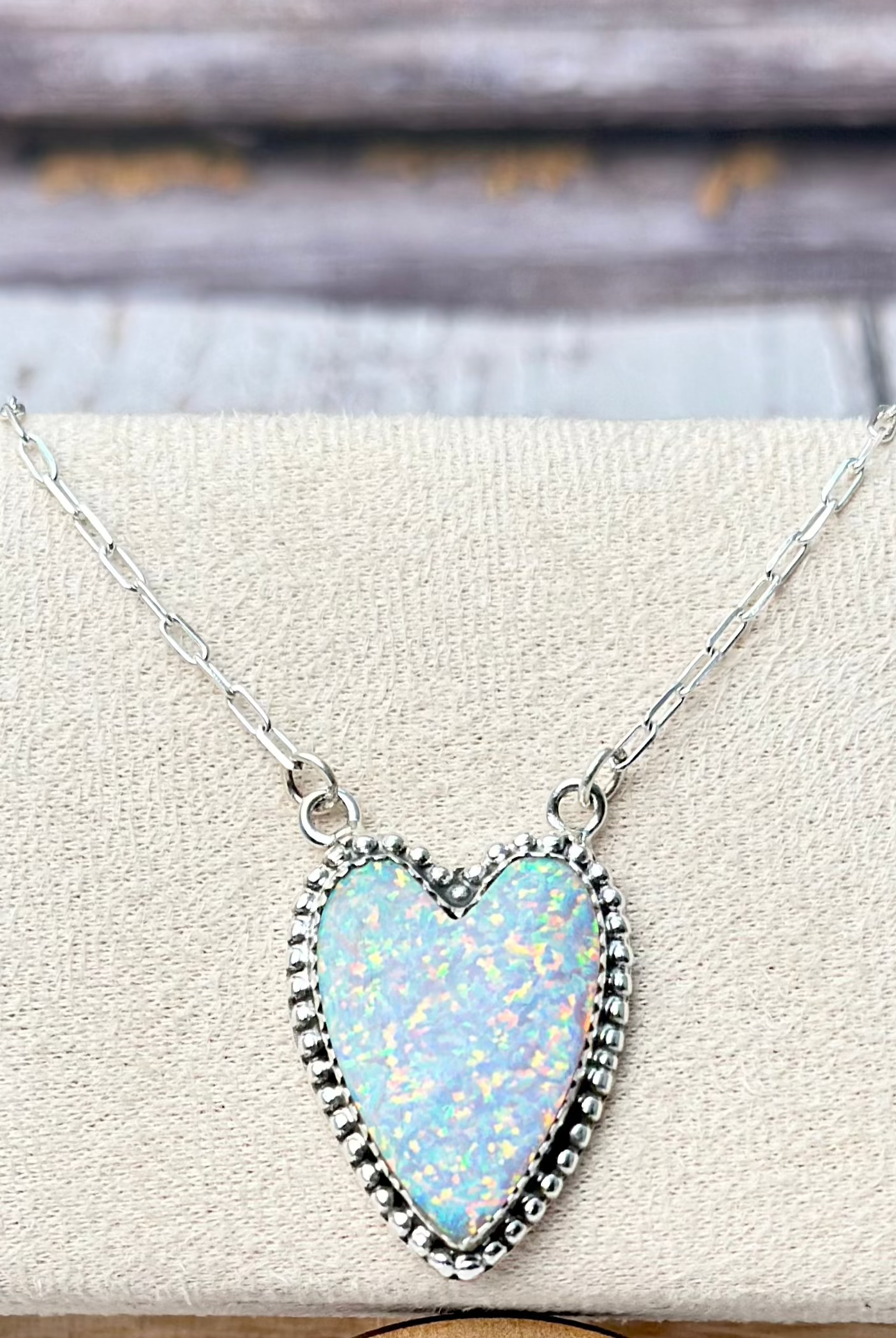Long Heart Stone Slab Necklace MADE TO ORDER-Necklaces-Krush Kandy, Women's Online Fashion Boutique Located in Phoenix, Arizona (Scottsdale Area)