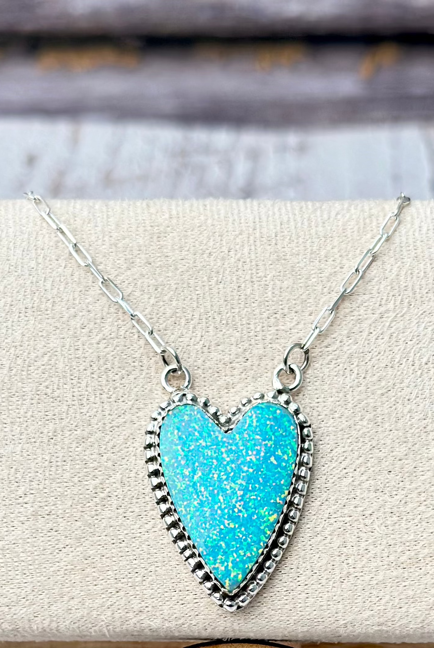 Long Heart Stone Slab Necklace MADE TO ORDER-Necklaces-Krush Kandy, Women's Online Fashion Boutique Located in Phoenix, Arizona (Scottsdale Area)
