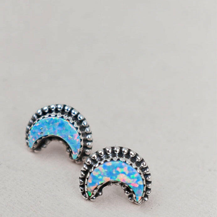 Dainty Crescent Moon Beam Earrings-Stud Earrings-Krush Kandy, Women's Online Fashion Boutique Located in Phoenix, Arizona (Scottsdale Area)