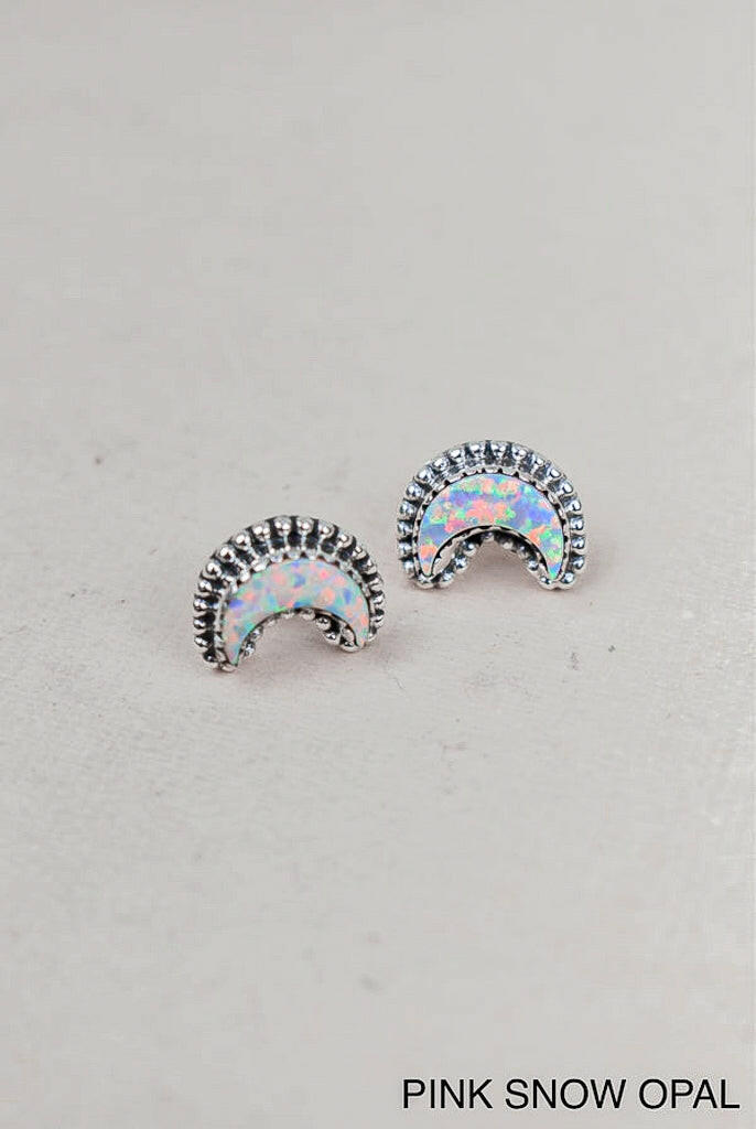 Dainty Crescent Moon Beam Earrings-Stud Earrings-Krush Kandy, Women's Online Fashion Boutique Located in Phoenix, Arizona (Scottsdale Area)
