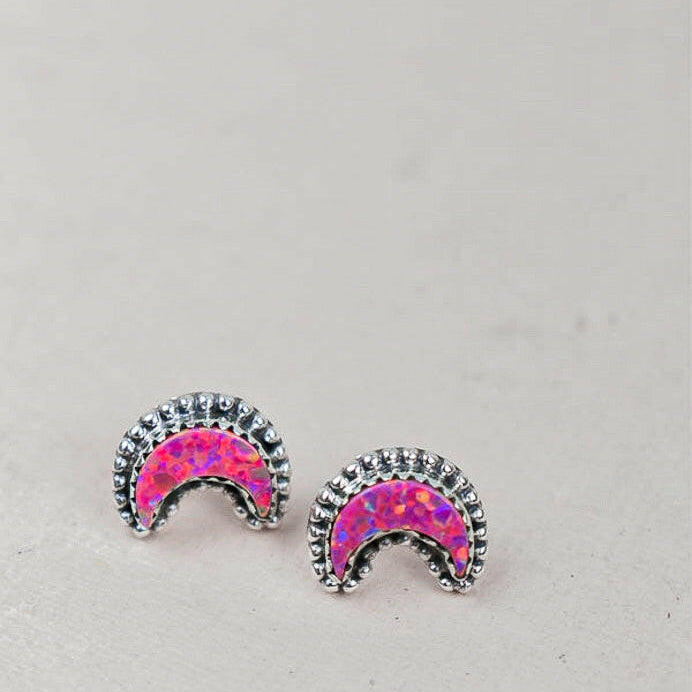 Dainty Crescent Moon Beam Earrings-Stud Earrings-Krush Kandy, Women's Online Fashion Boutique Located in Phoenix, Arizona (Scottsdale Area)